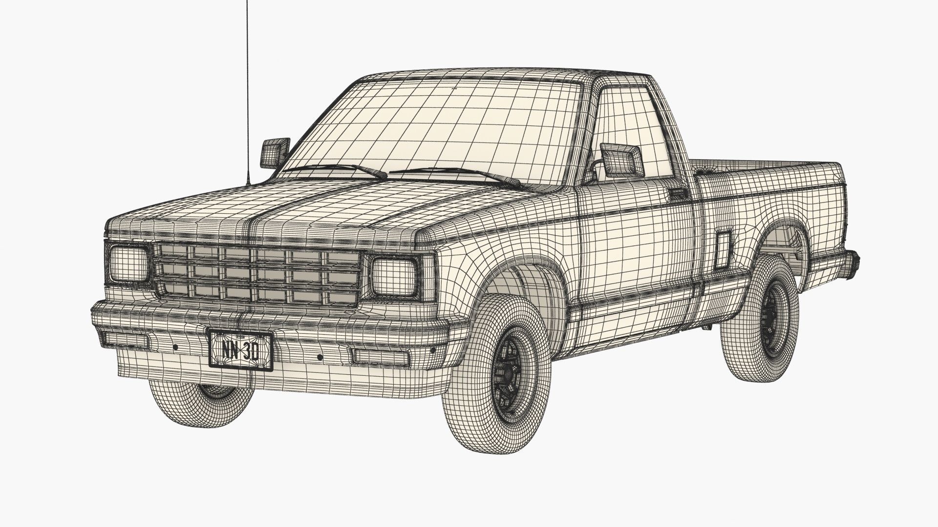 GENERIC PICKUP TRUCK 28 3D model_19