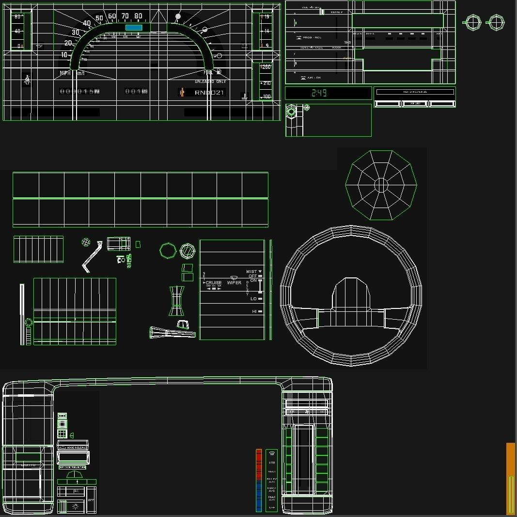 GENERIC PICKUP TRUCK 28 3D model_27