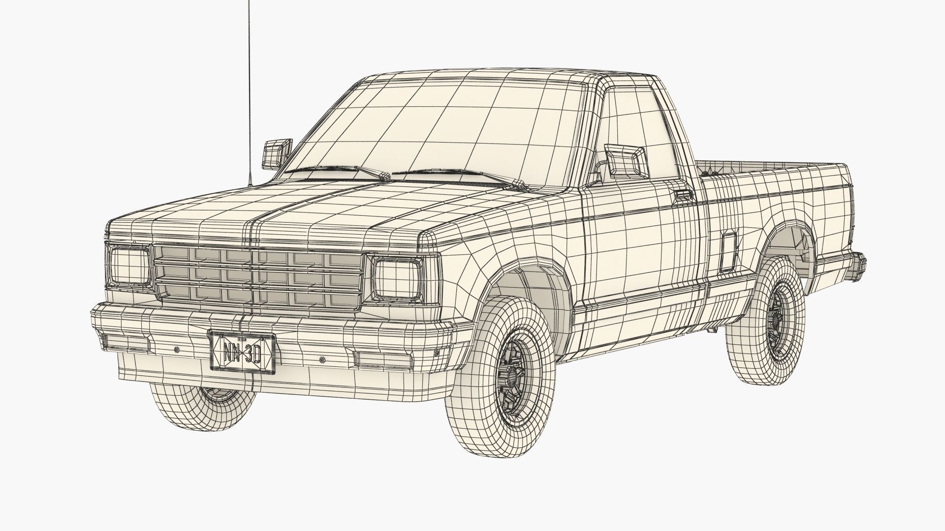GENERIC PICKUP TRUCK 28 3D model_18