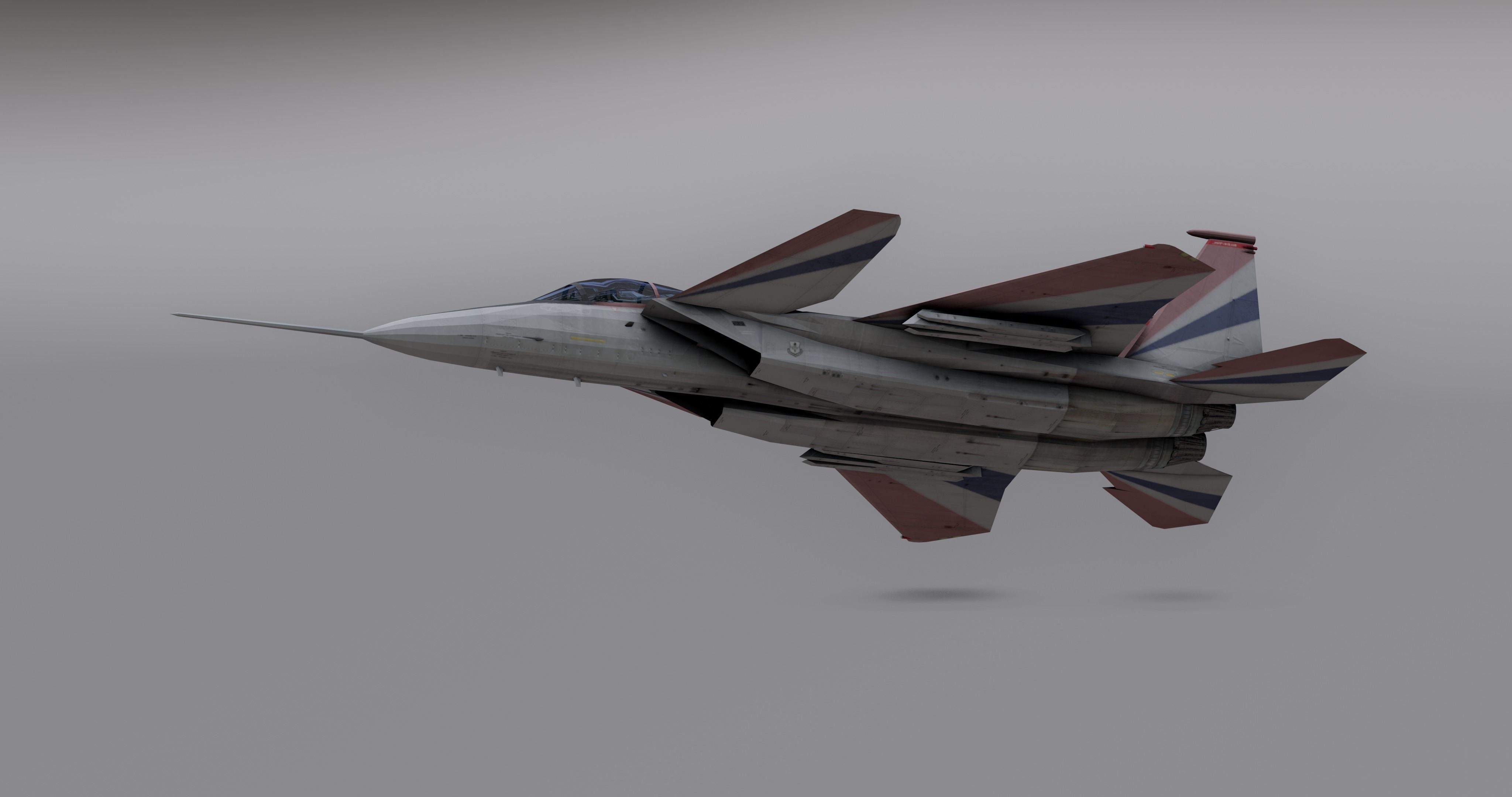 Pack Falcon Fighter Jets - 14 Aircrafts Low-poly 3D model_53