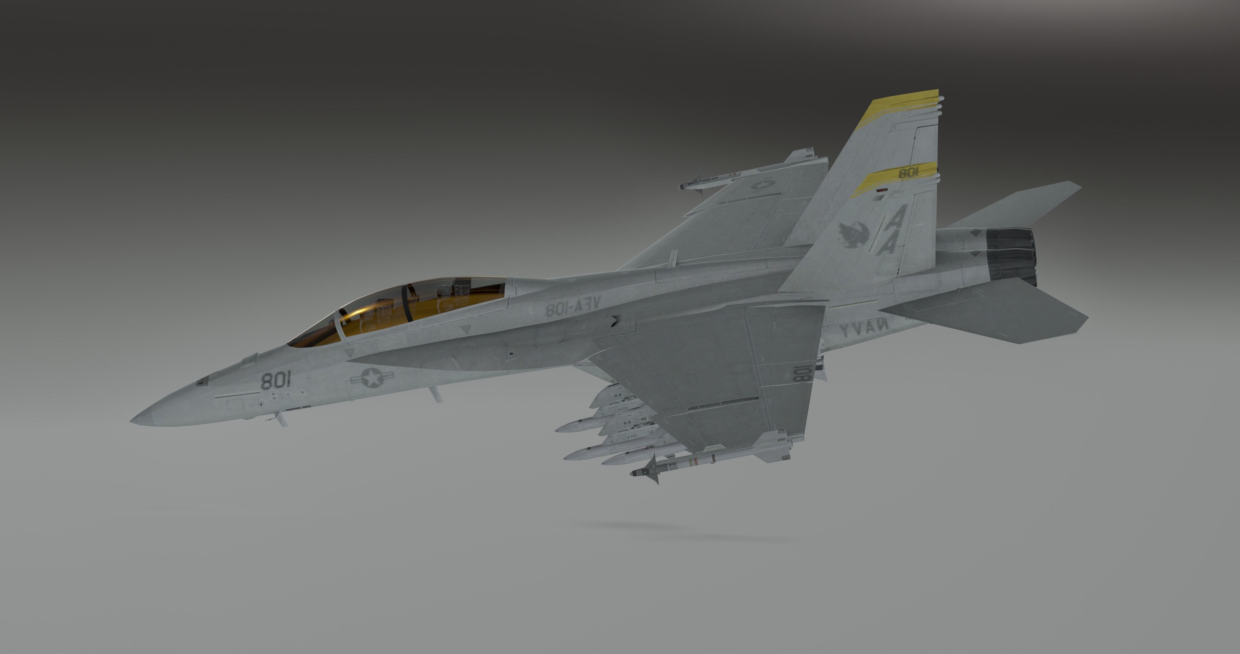 Pack Falcon Fighter Jets - 14 Aircrafts Low-poly 3D model_50