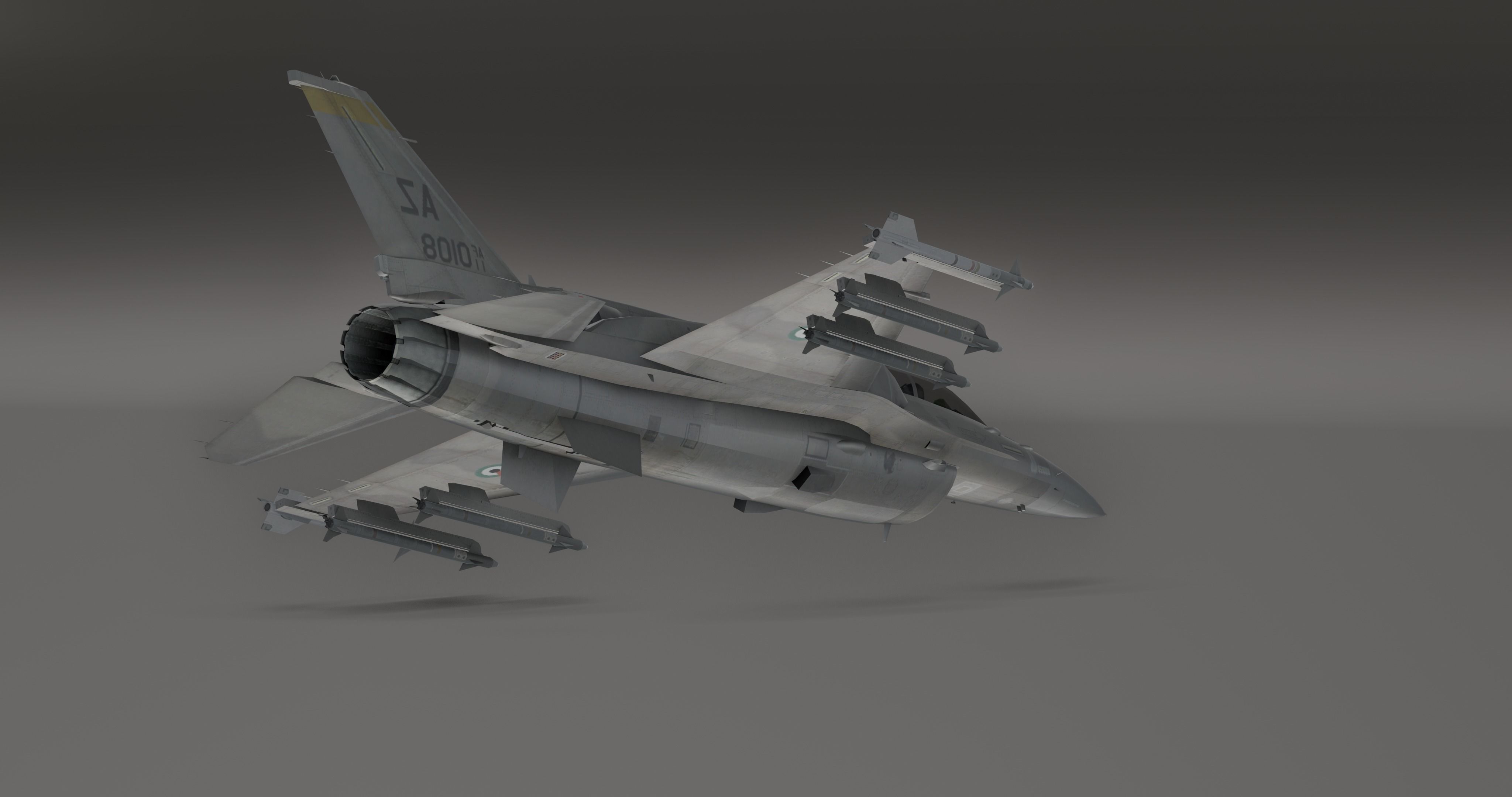 Pack Falcon Fighter Jets - 14 Aircrafts Low-poly 3D model_39