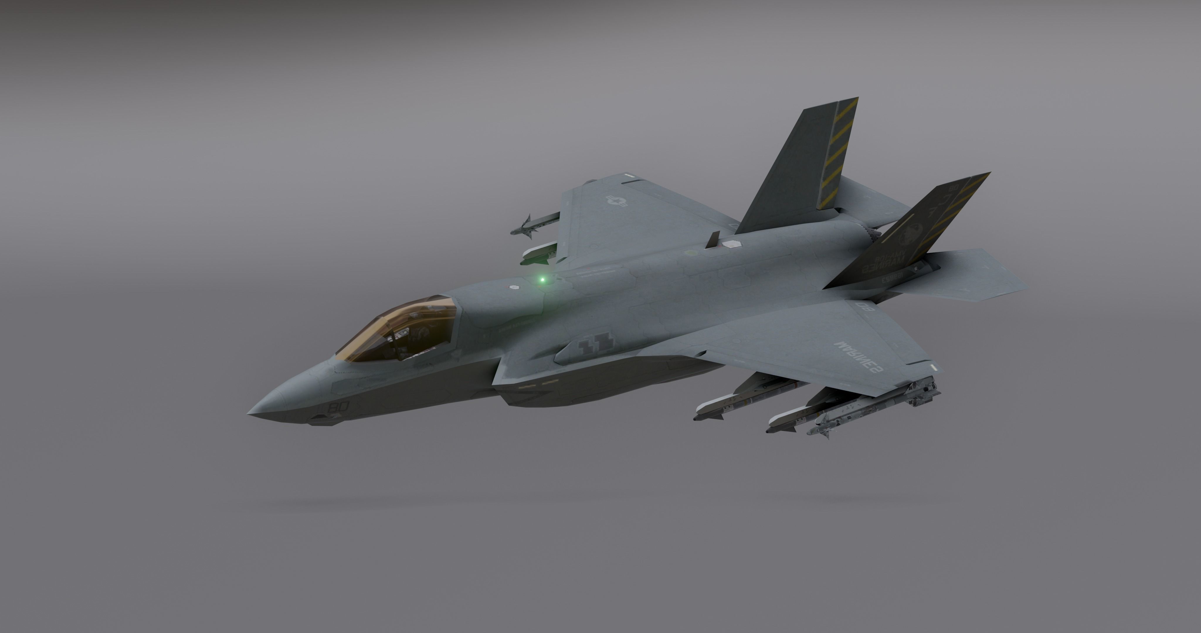 Pack Falcon Fighter Jets - 14 Aircrafts Low-poly 3D model_36