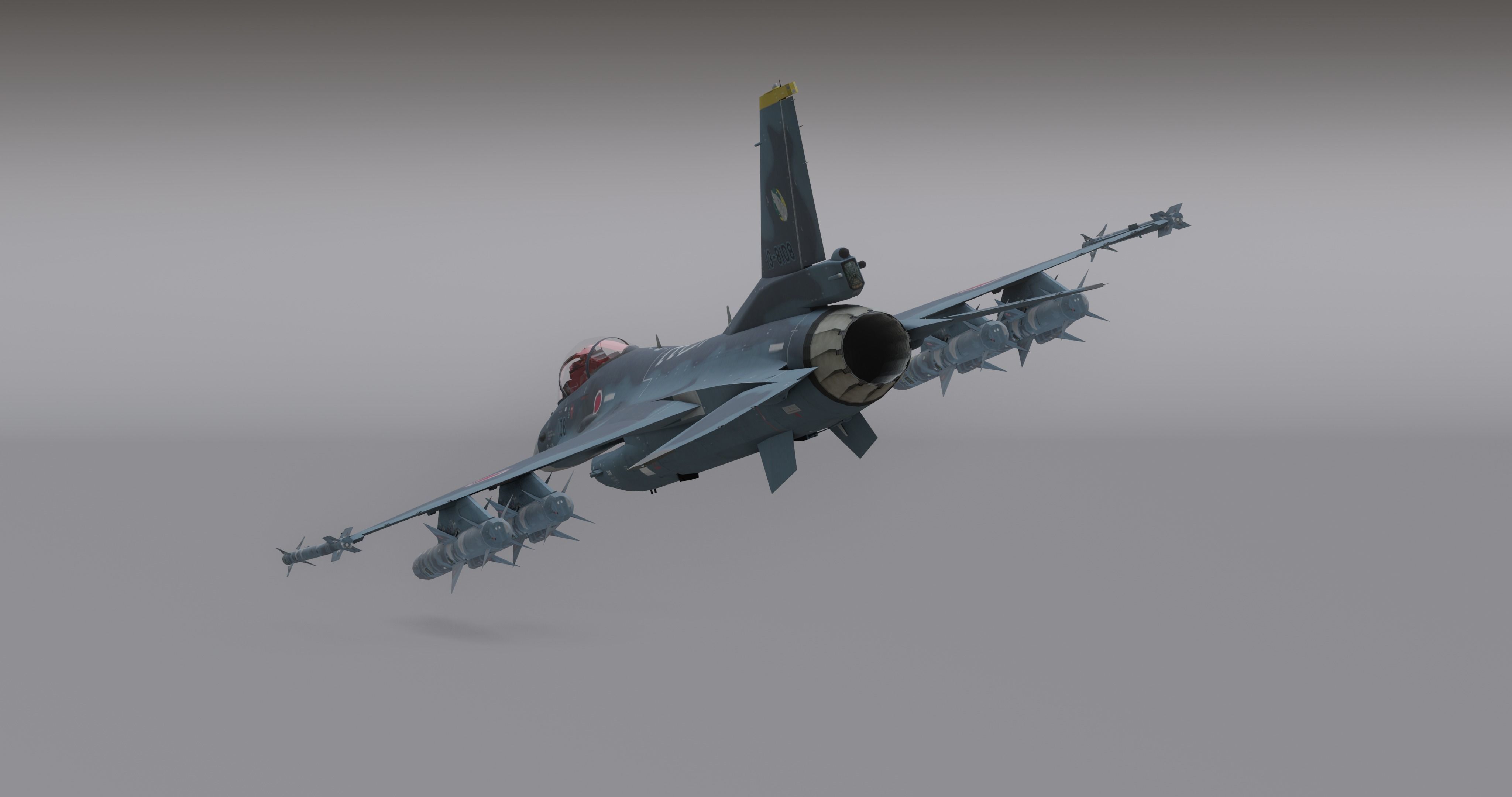 Pack Falcon Fighter Jets - 14 Aircrafts Low-poly 3D model_88