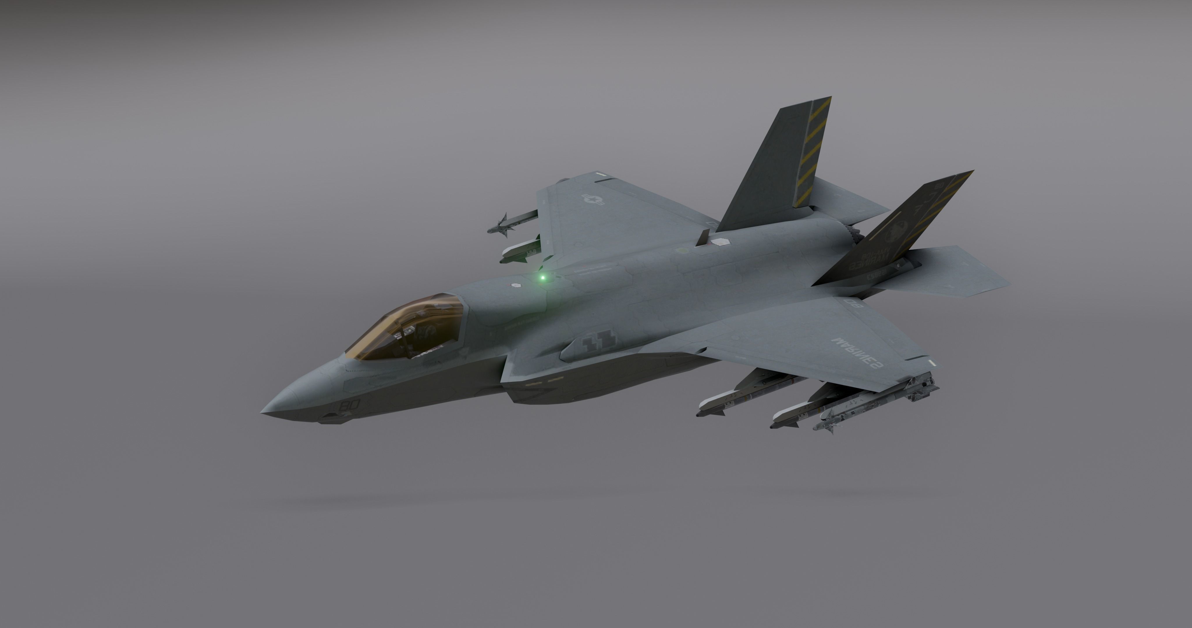 Pack Falcon Fighter Jets - 14 Aircrafts Low-poly 3D model_31