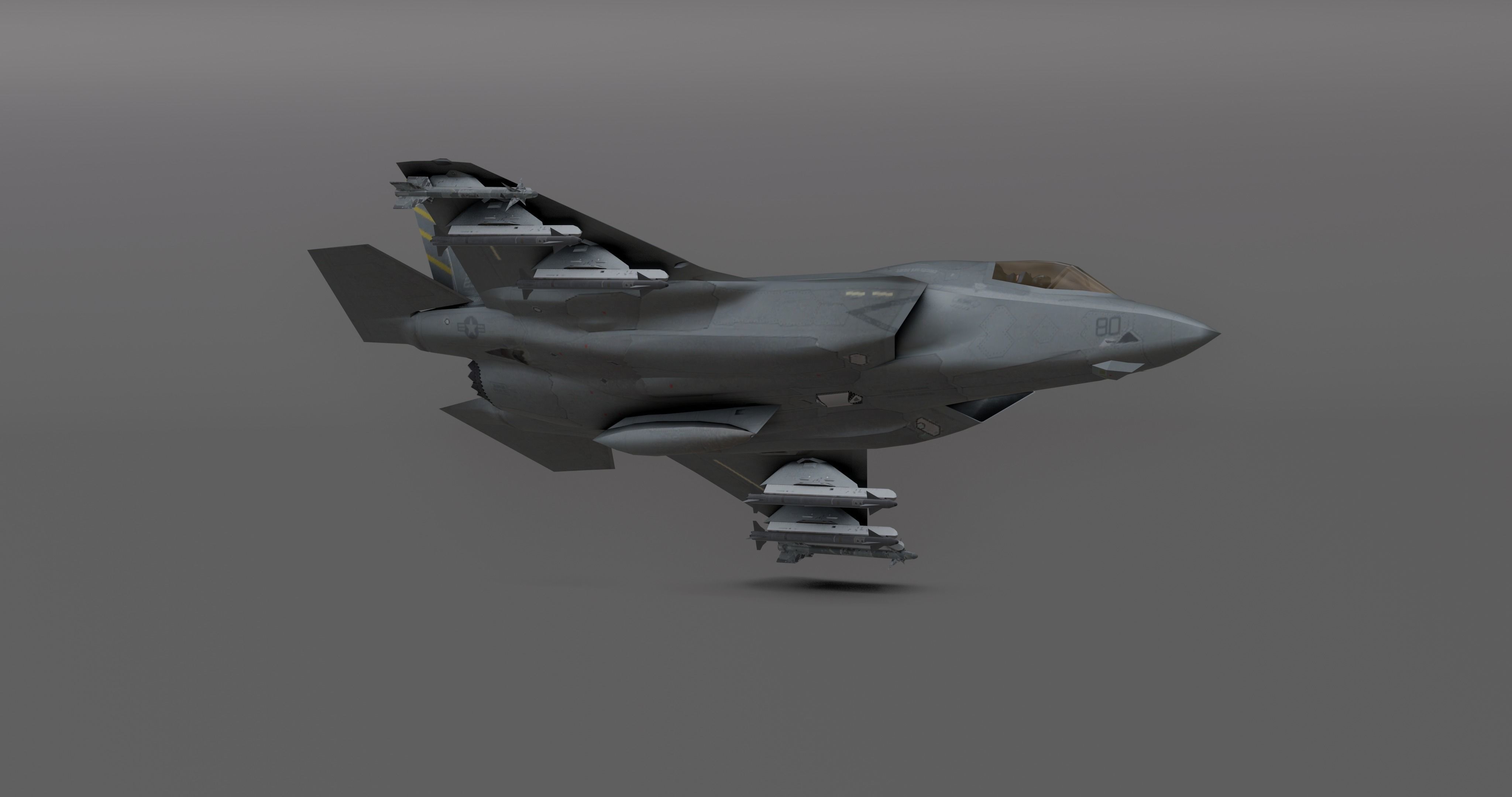 Pack Falcon Fighter Jets - 14 Aircrafts Low-poly 3D model_32