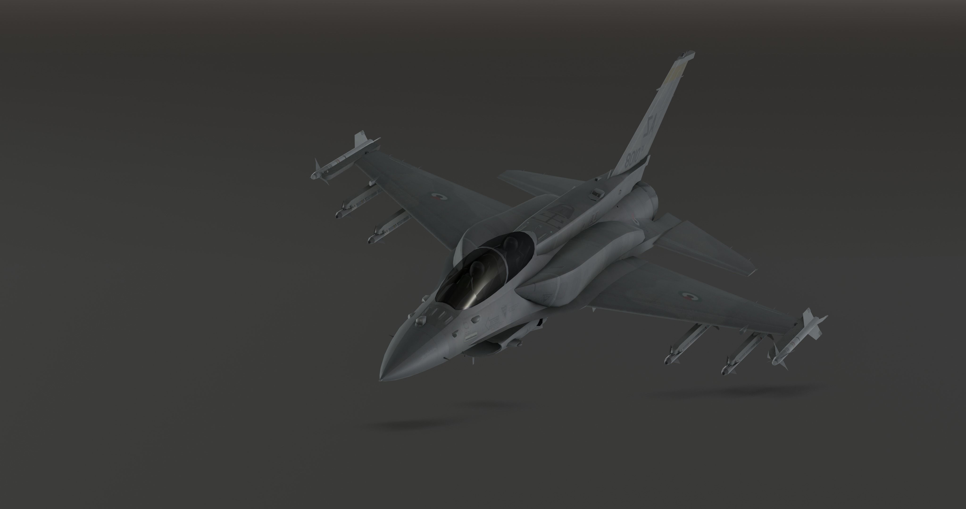 Pack Falcon Fighter Jets - 14 Aircrafts Low-poly 3D model_38