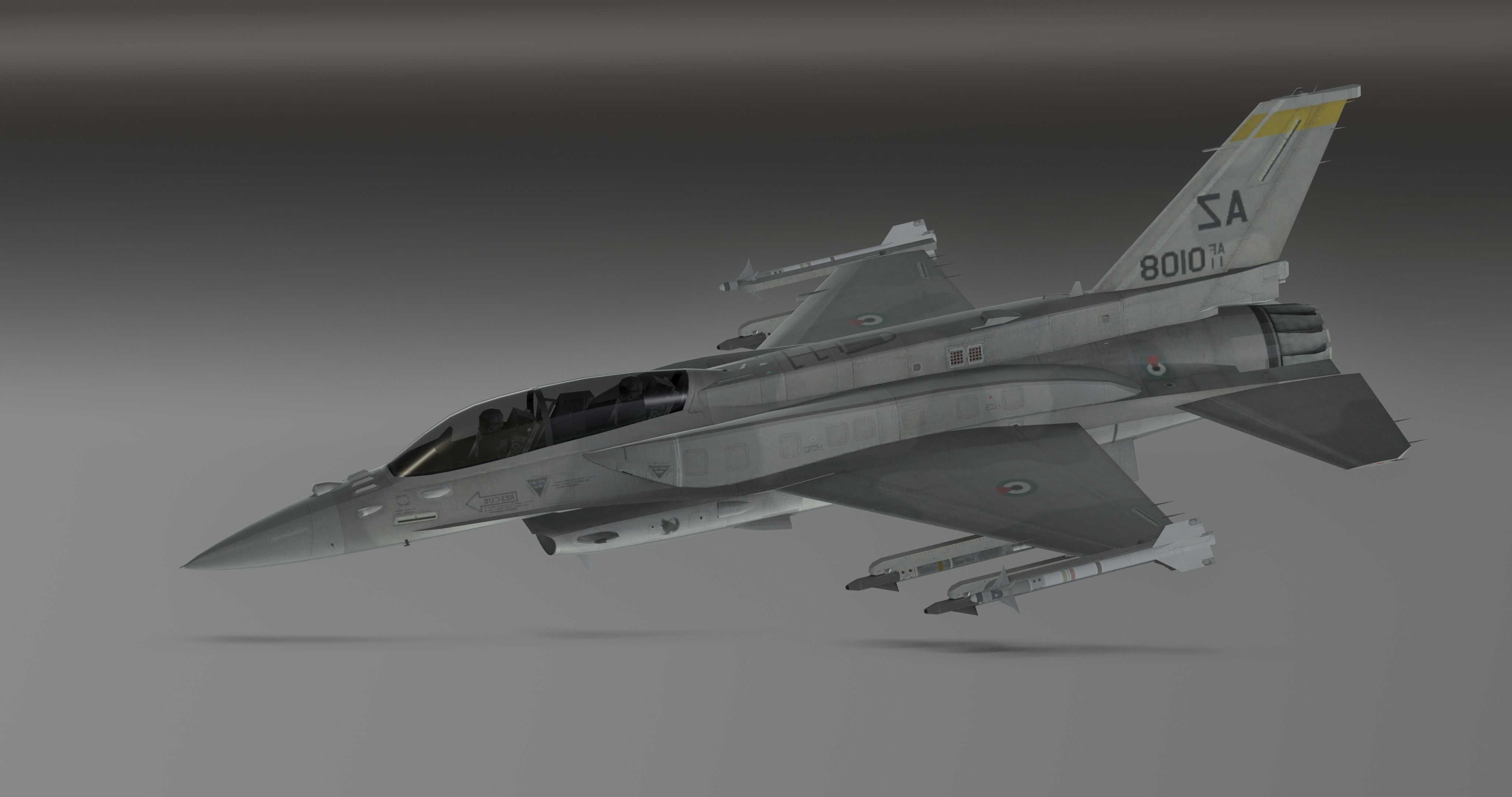 Pack Falcon Fighter Jets - 14 Aircrafts Low-poly 3D model_40