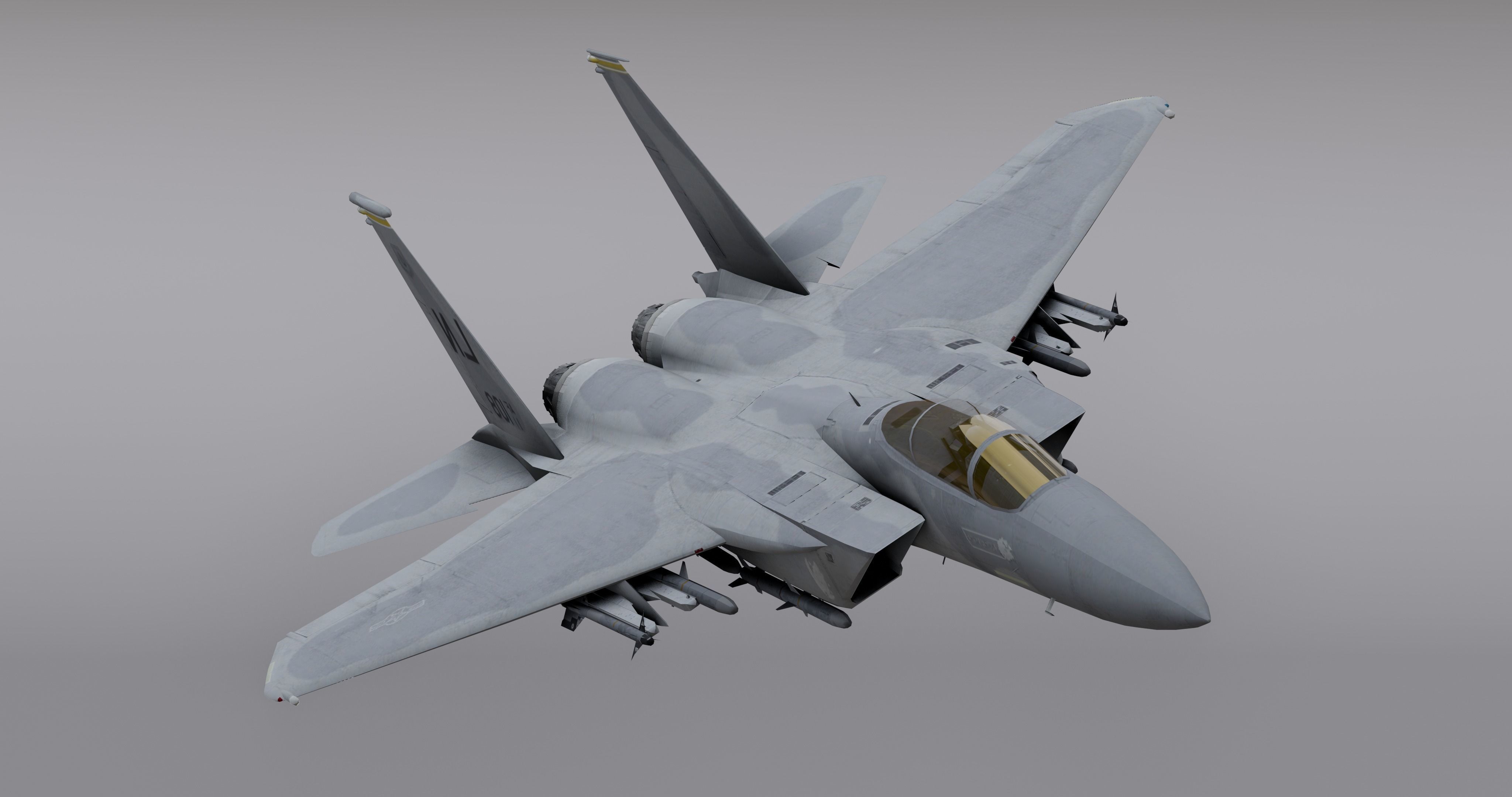 Pack Falcon Fighter Jets - 14 Aircrafts Low-poly 3D model_4