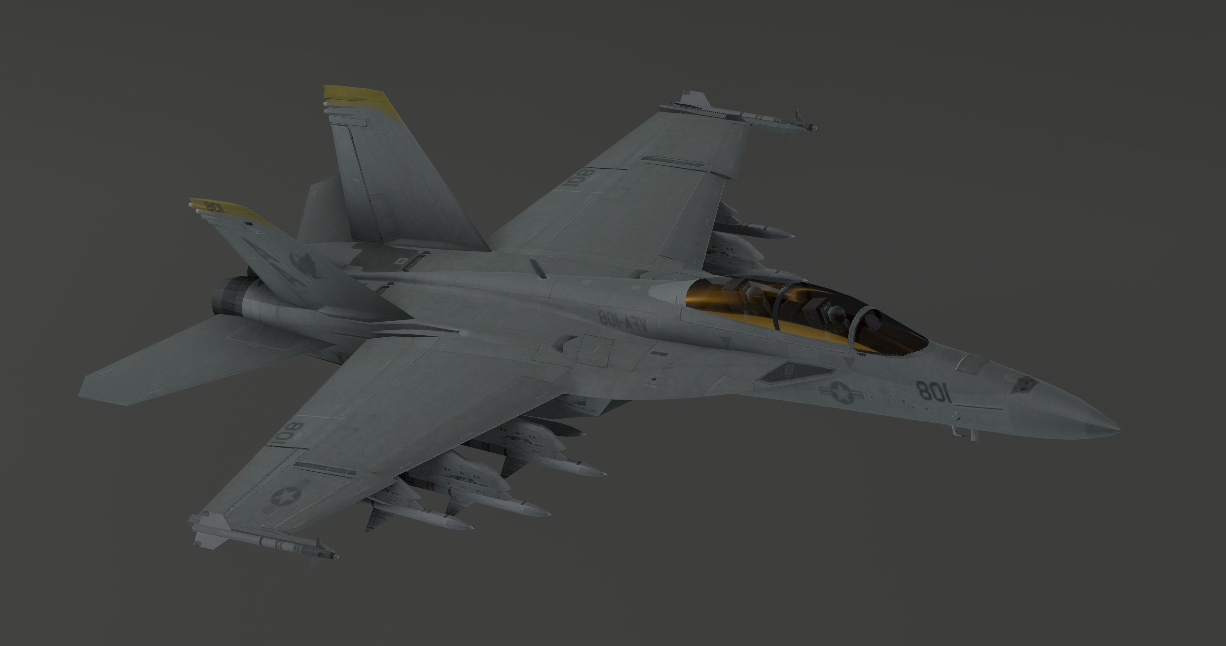 Pack Falcon Fighter Jets - 14 Aircrafts Low-poly 3D model_48