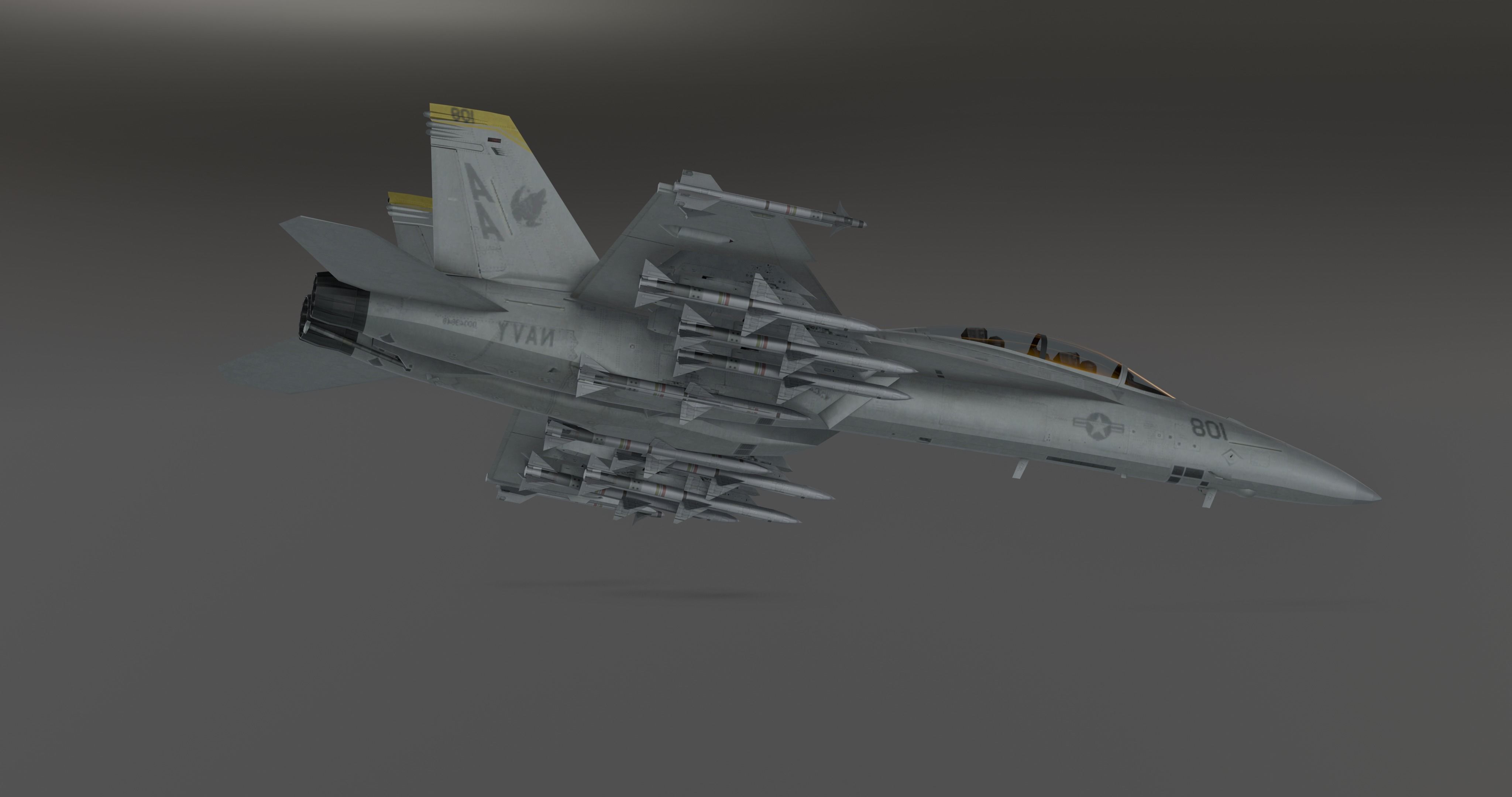 Pack Falcon Fighter Jets - 14 Aircrafts Low-poly 3D model_49