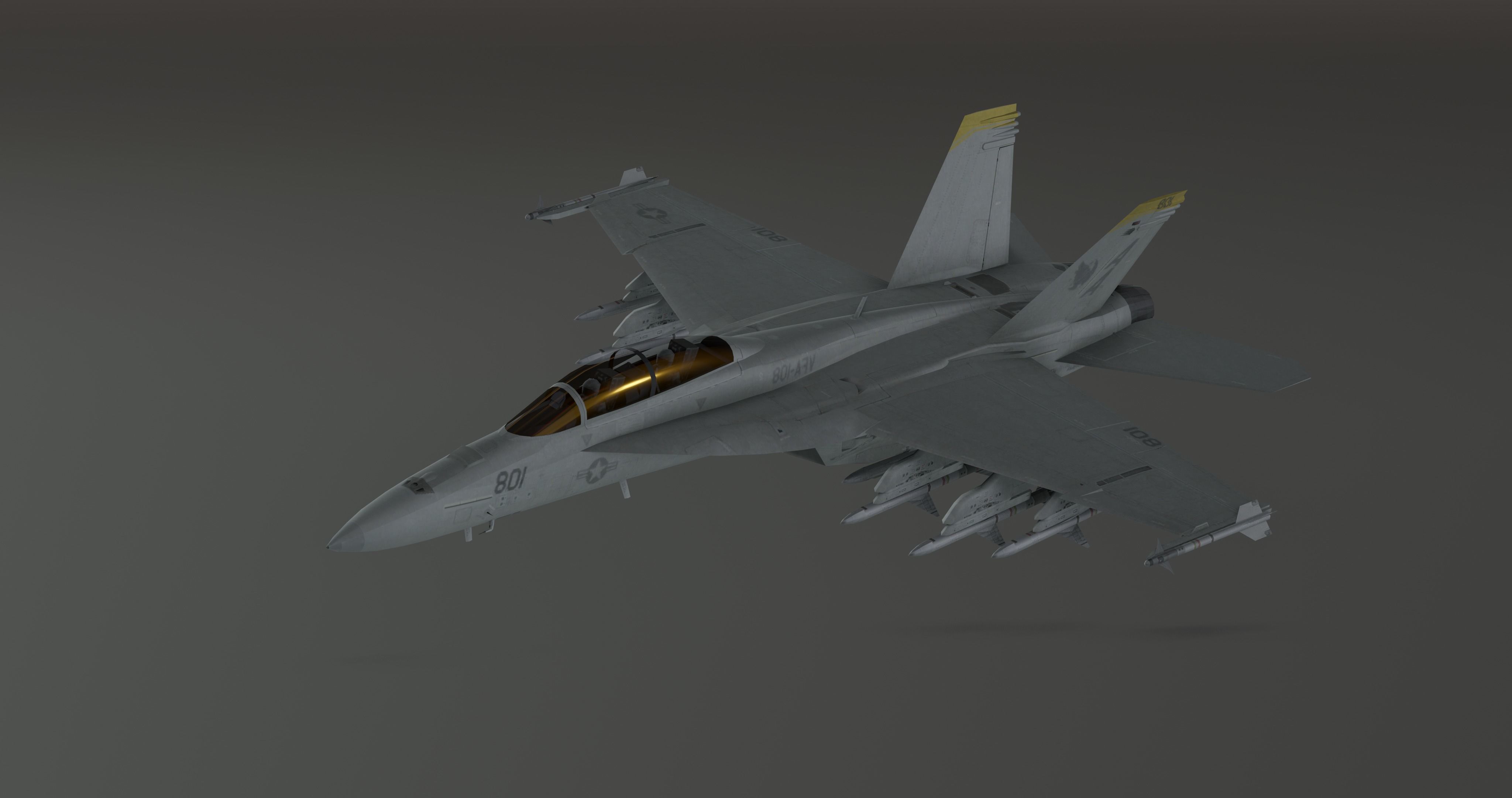 Pack Falcon Fighter Jets - 14 Aircrafts Low-poly 3D model_51