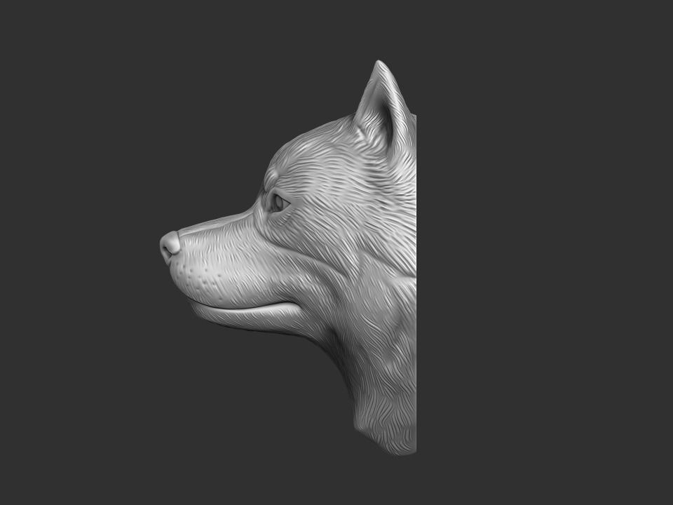 Dog head 3D print model_2