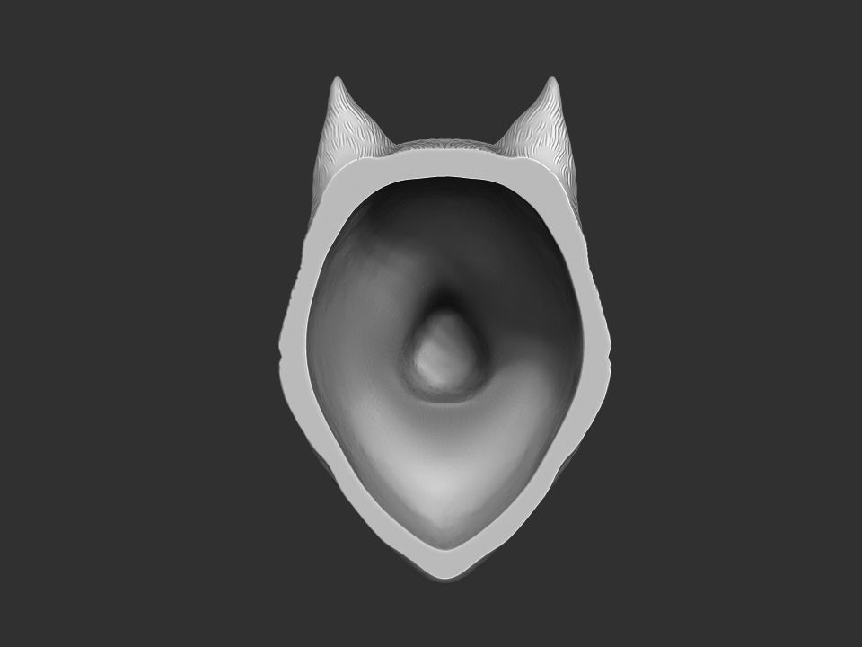Dog head 3D print model_4