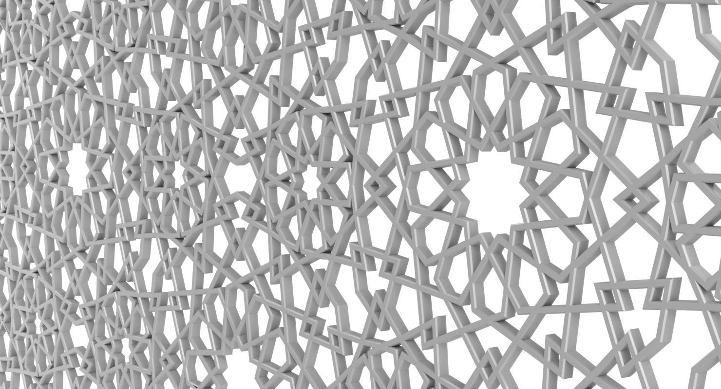 Arabic Decorative Pattern T3 Low-poly 3D model_3