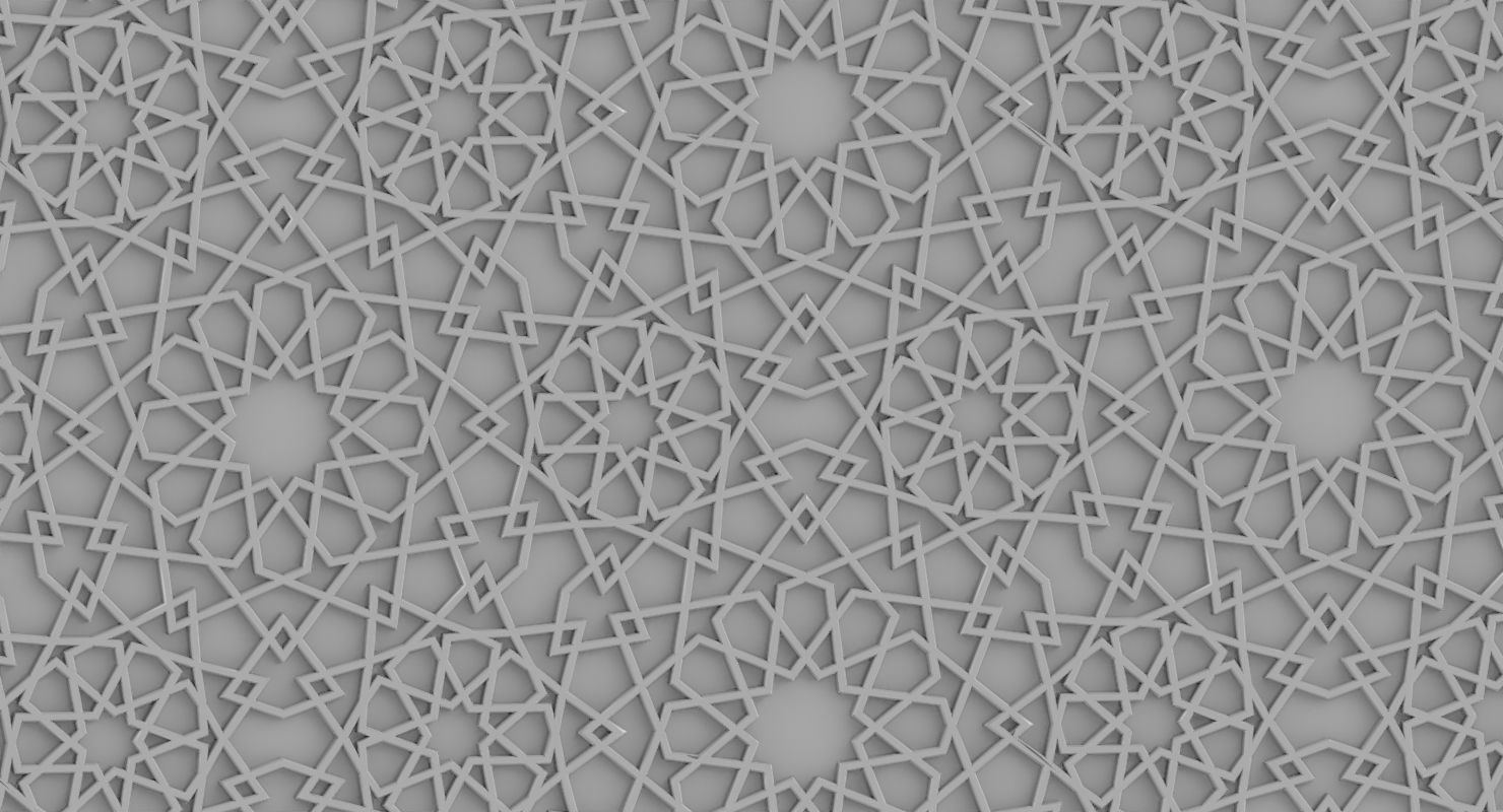 Arabic Decorative Pattern T3 Low-poly 3D model_4