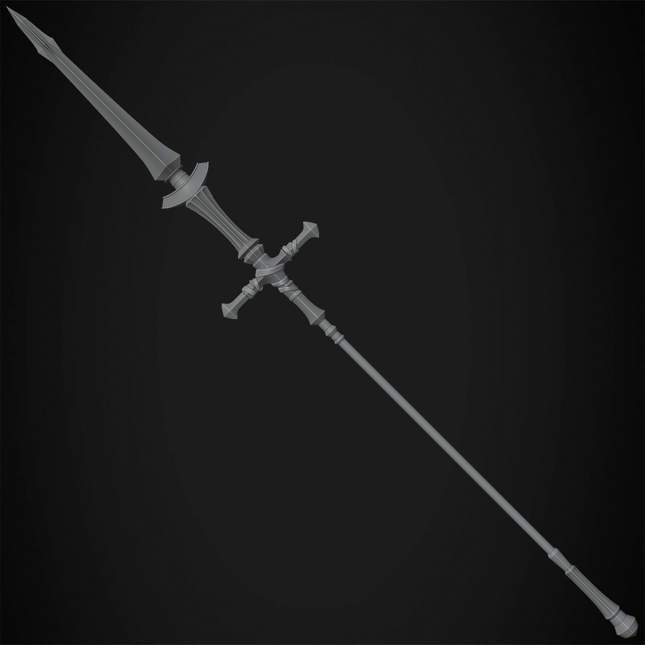 Dark Souls Ornstein Dragon Slayer Spear for Cosplay 3D print model_24