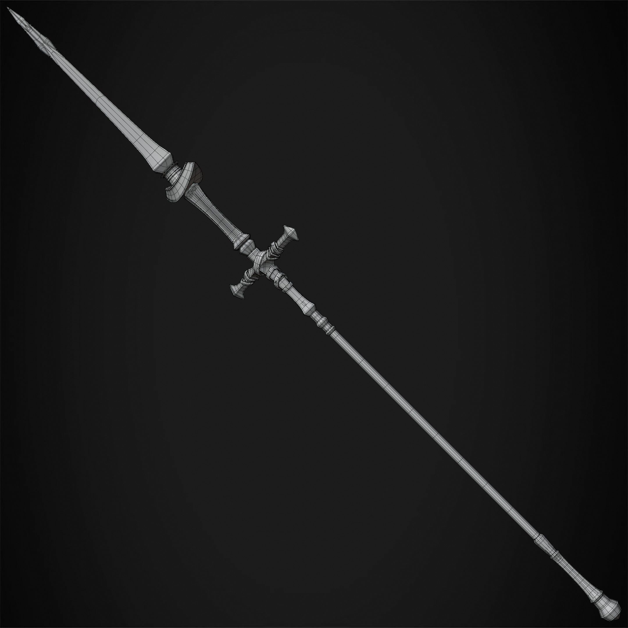 Dark Souls Ornstein Dragon Slayer Spear for Cosplay 3D print model_19