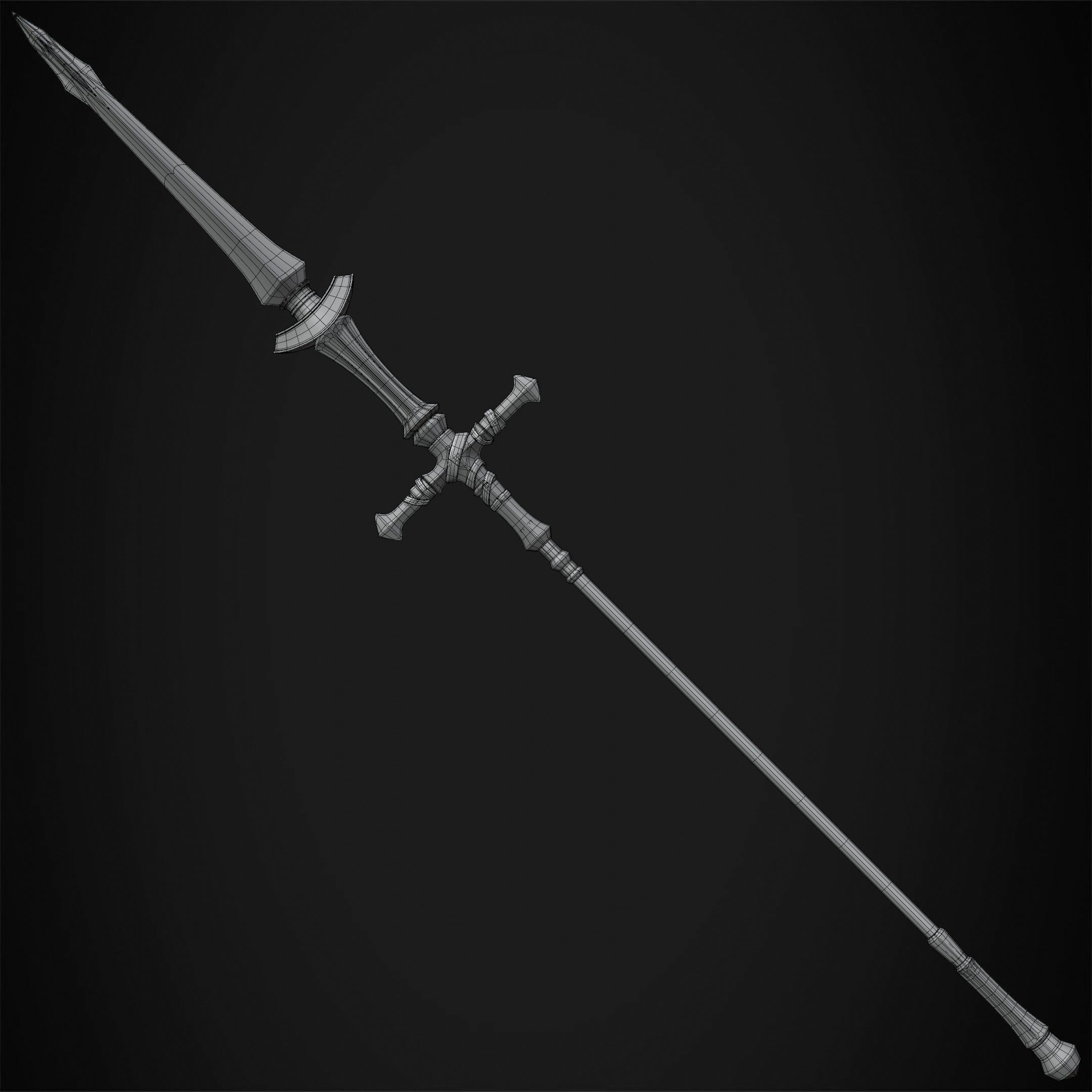 Dark Souls Ornstein Dragon Slayer Spear for Cosplay 3D print model_17