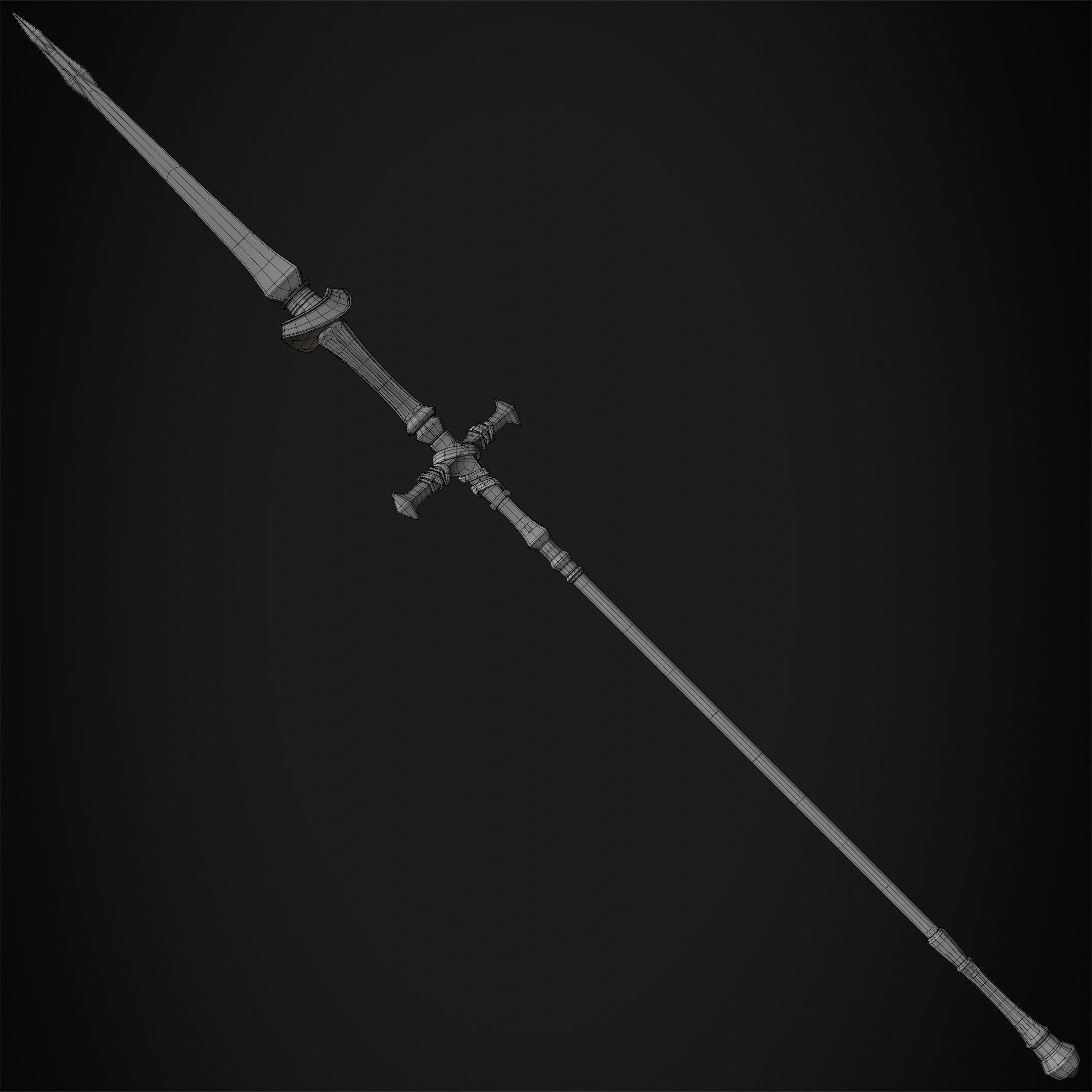 Dark Souls Ornstein Dragon Slayer Spear for Cosplay 3D print model_23