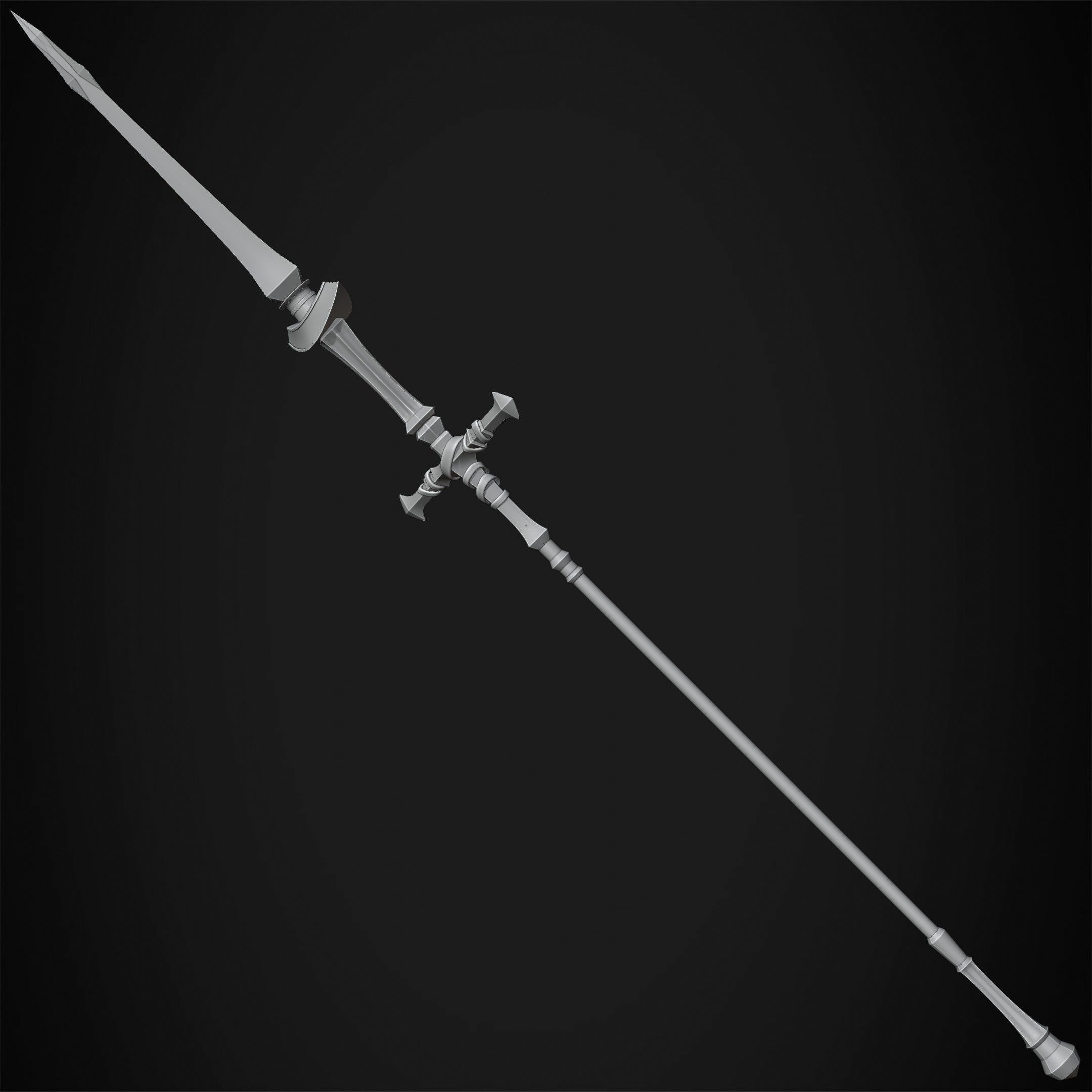 Dark Souls Ornstein Dragon Slayer Spear for Cosplay 3D print model_18