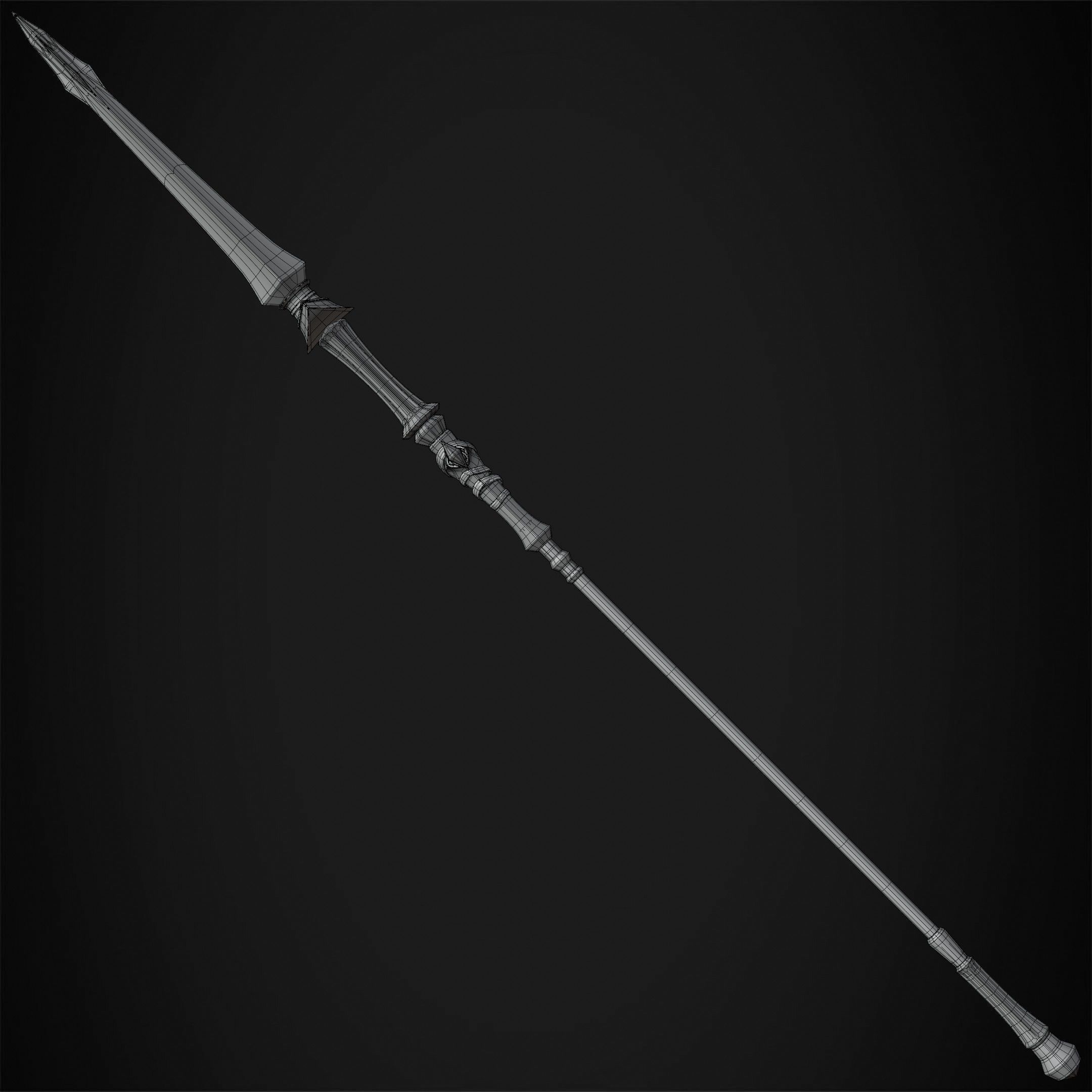 Dark Souls Ornstein Dragon Slayer Spear for Cosplay 3D print model_21