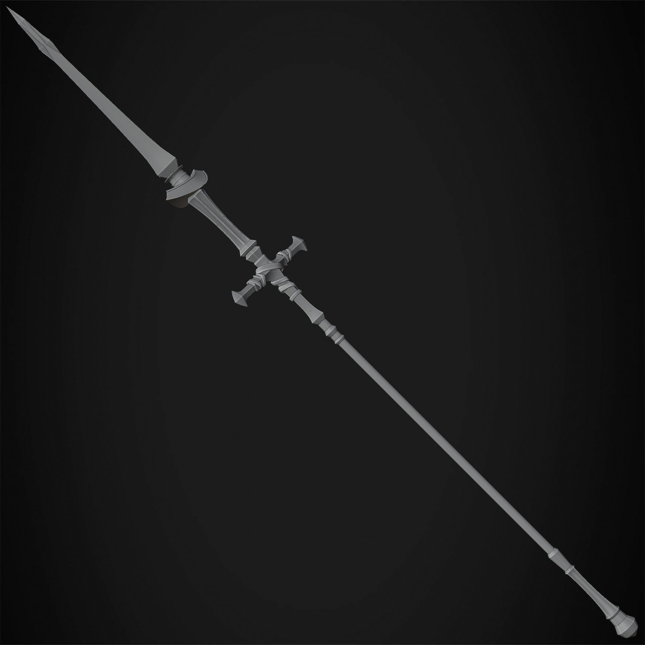 Dark Souls Ornstein Dragon Slayer Spear for Cosplay 3D print model_22