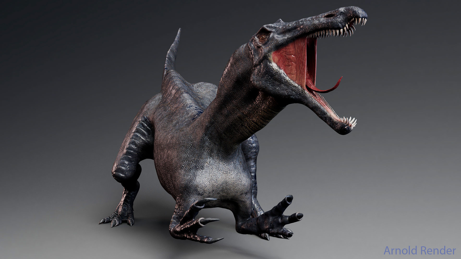 Dinosaur Suchomimus Tenerensis Unreal Engine and Unity Project Low-poly 3D model_4