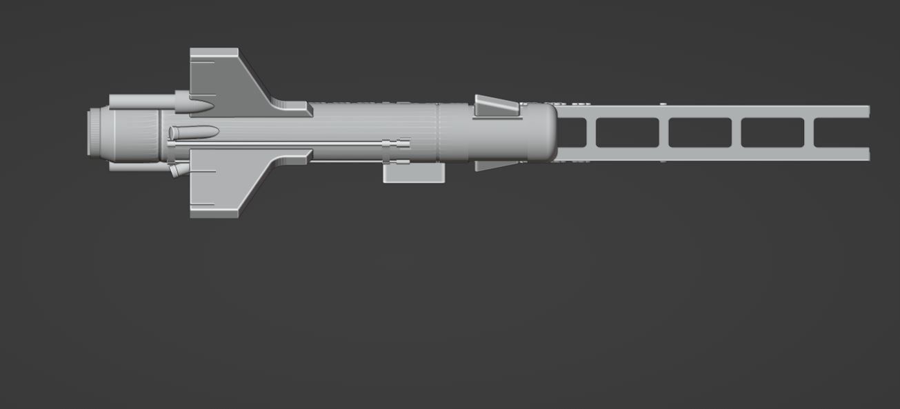 FALANGA 9M17 - FLEYTA - Anti-Tank Missile and Mount 3D print model_7