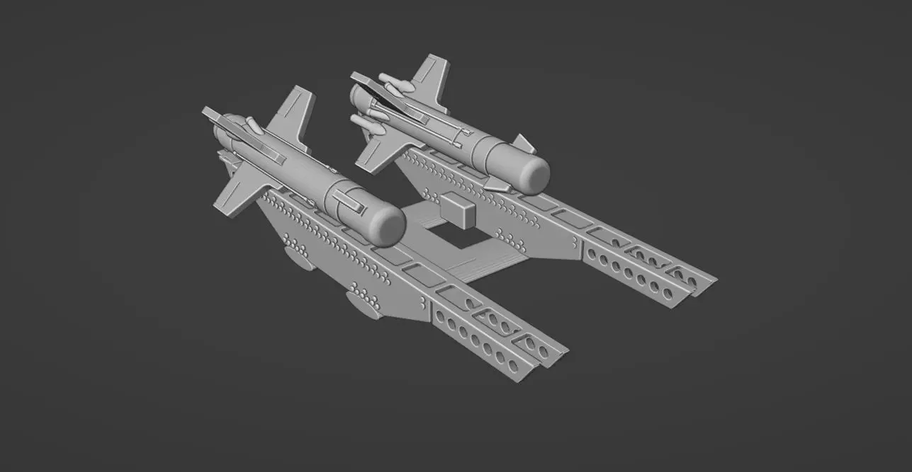 FALANGA 9M17 - FLEYTA - Anti-Tank Missile and Mount 3D print model_0