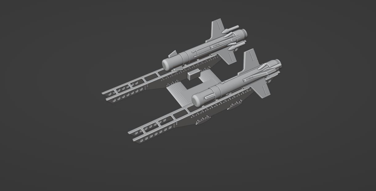FALANGA 9M17 - FLEYTA - Anti-Tank Missile and Mount 3D print model_3