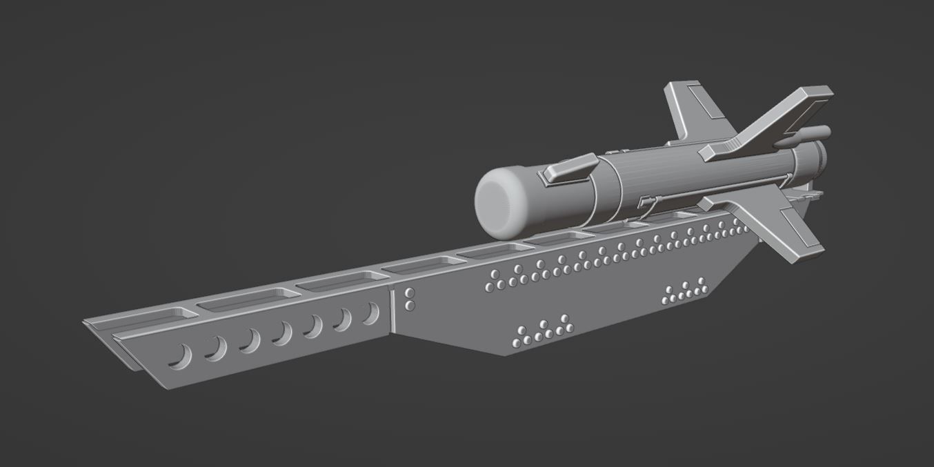 FALANGA 9M17 - FLEYTA - Anti-Tank Missile and Mount 3D print model_5