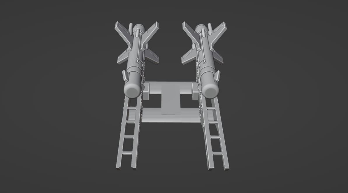 FALANGA 9M17 - FLEYTA - Anti-Tank Missile and Mount 3D print model_2