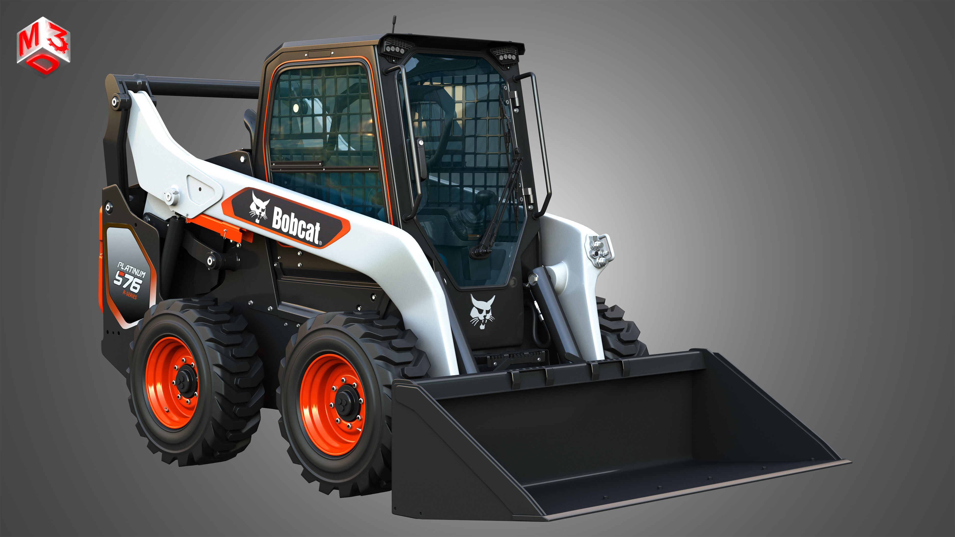 T76 - S76  Platinum Compact Track - Skid Steer Loaders 2 in 1 3D Model Collection_7
