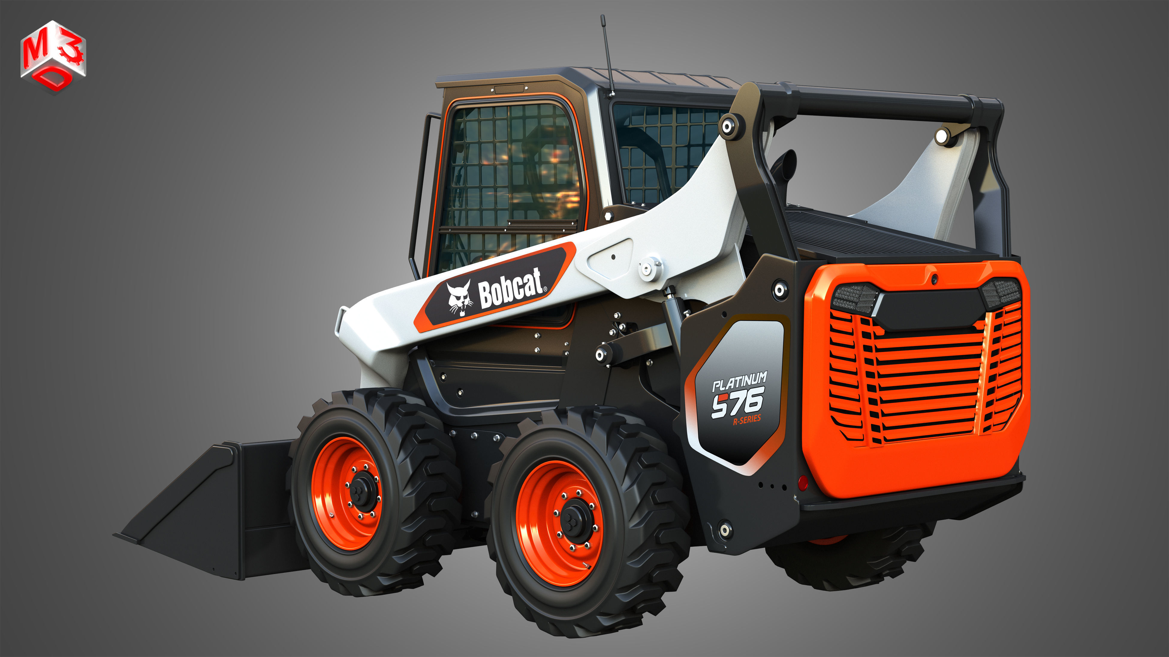 T76 - S76  Platinum Compact Track - Skid Steer Loaders 2 in 1 3D Model Collection_9