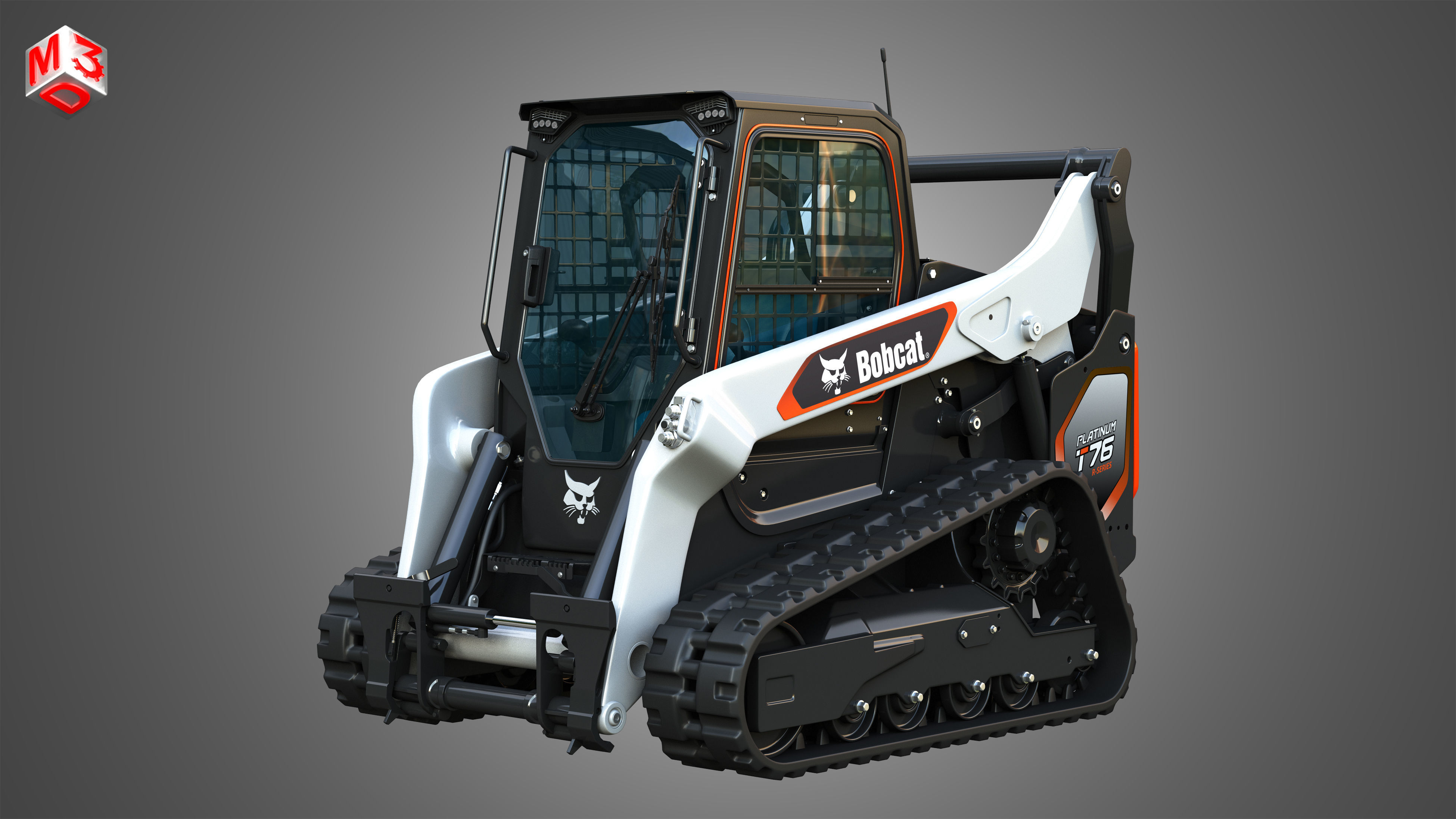 T76 - S76  Platinum Compact Track - Skid Steer Loaders 2 in 1 3D Model Collection_10