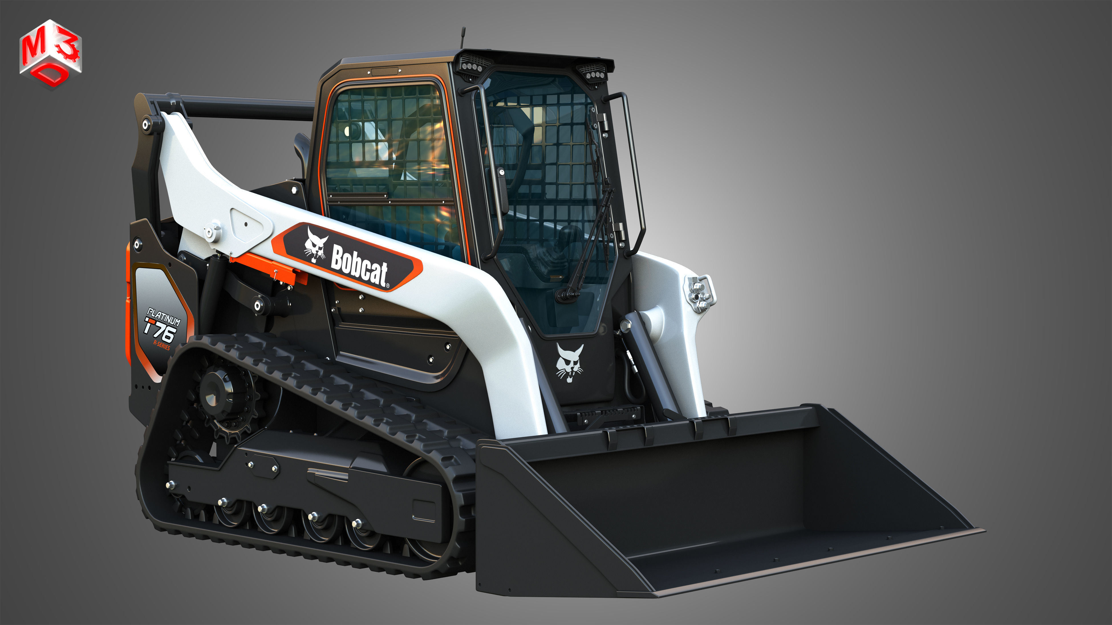 T76 - S76  Platinum Compact Track - Skid Steer Loaders 2 in 1 3D Model Collection_6