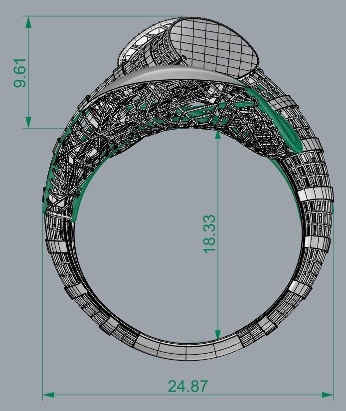 NEW COLLECTION BRACELEST and RING-BK08 3D print model_6