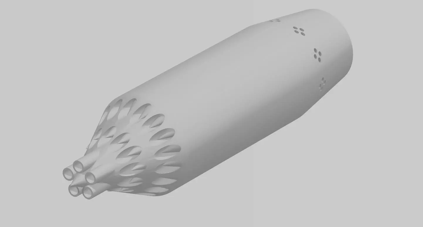 Russian UB-16-57 UMP Rocket Launcher 3D print model_0