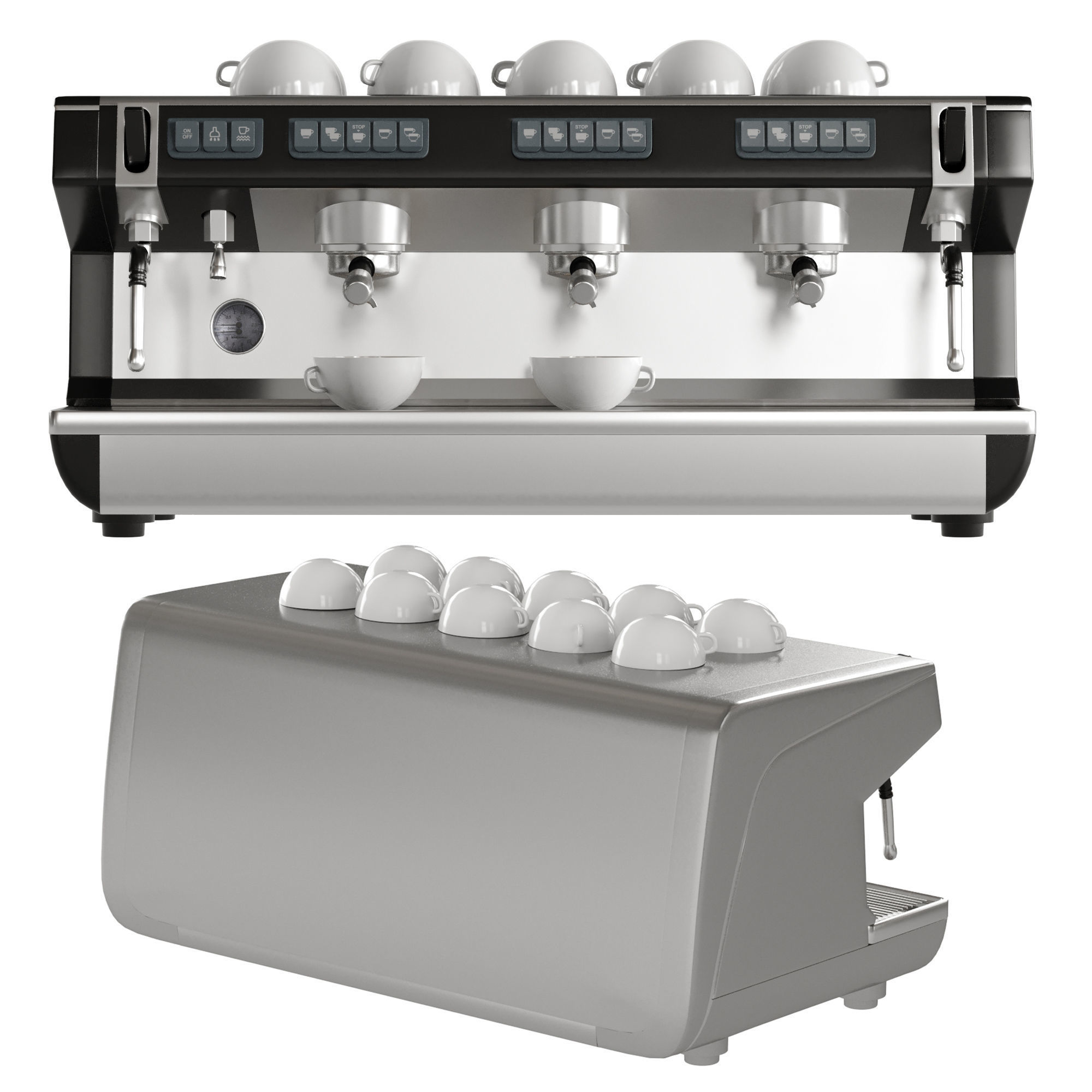 Coffee Makers Set 4 Commercial 3D model_4