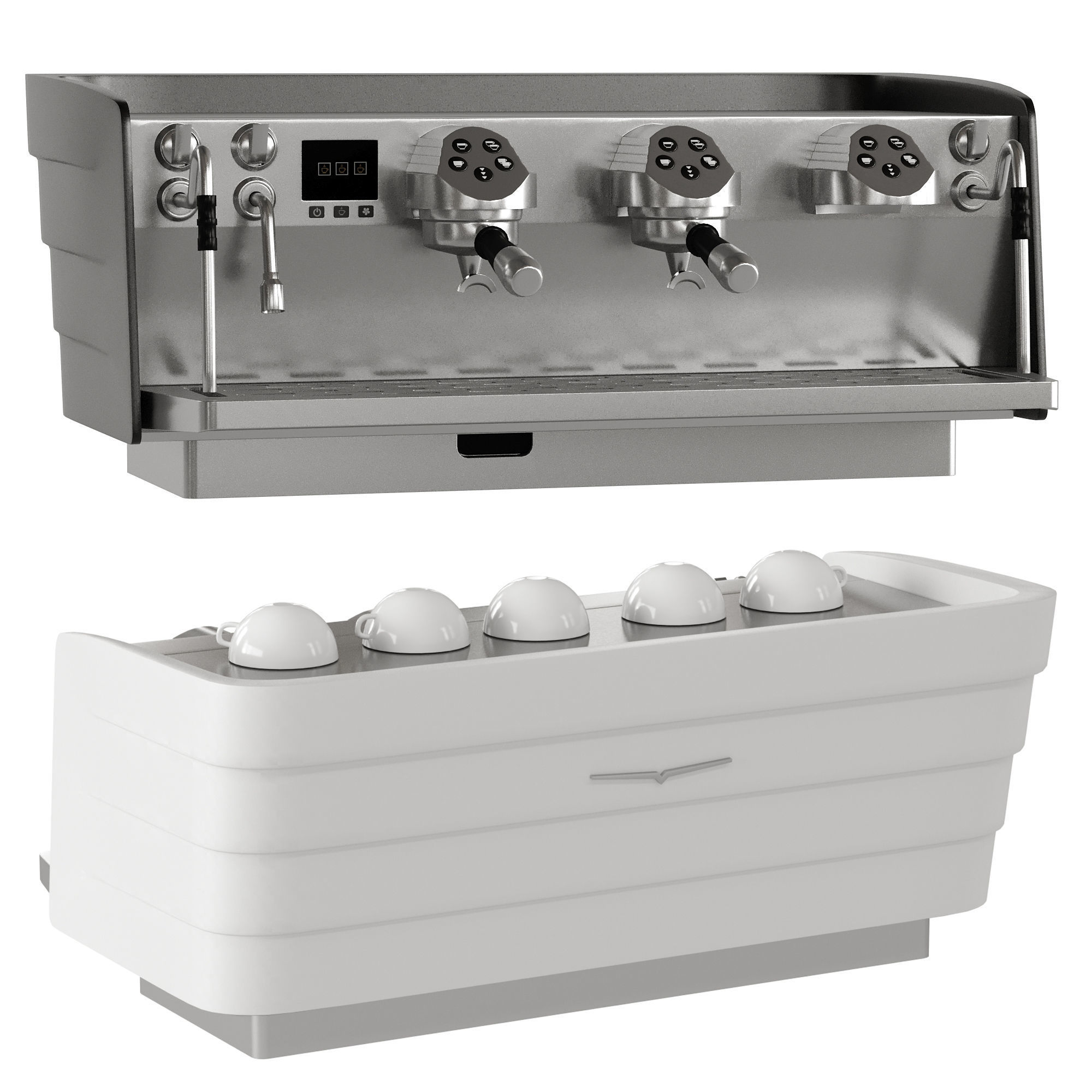 Coffee Makers Set 4 Commercial 3D model_1