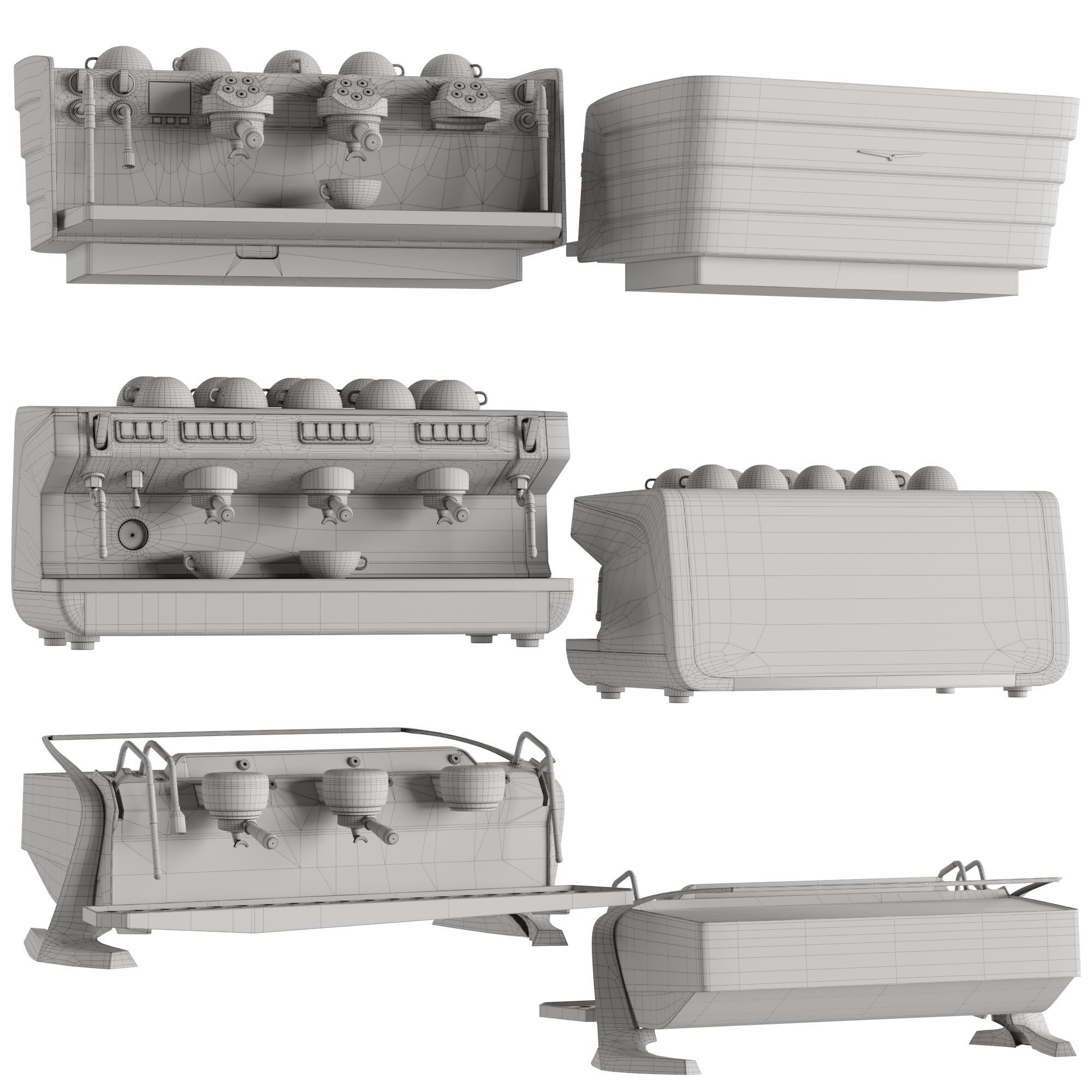 Coffee Makers Set 4 Commercial 3D model_3