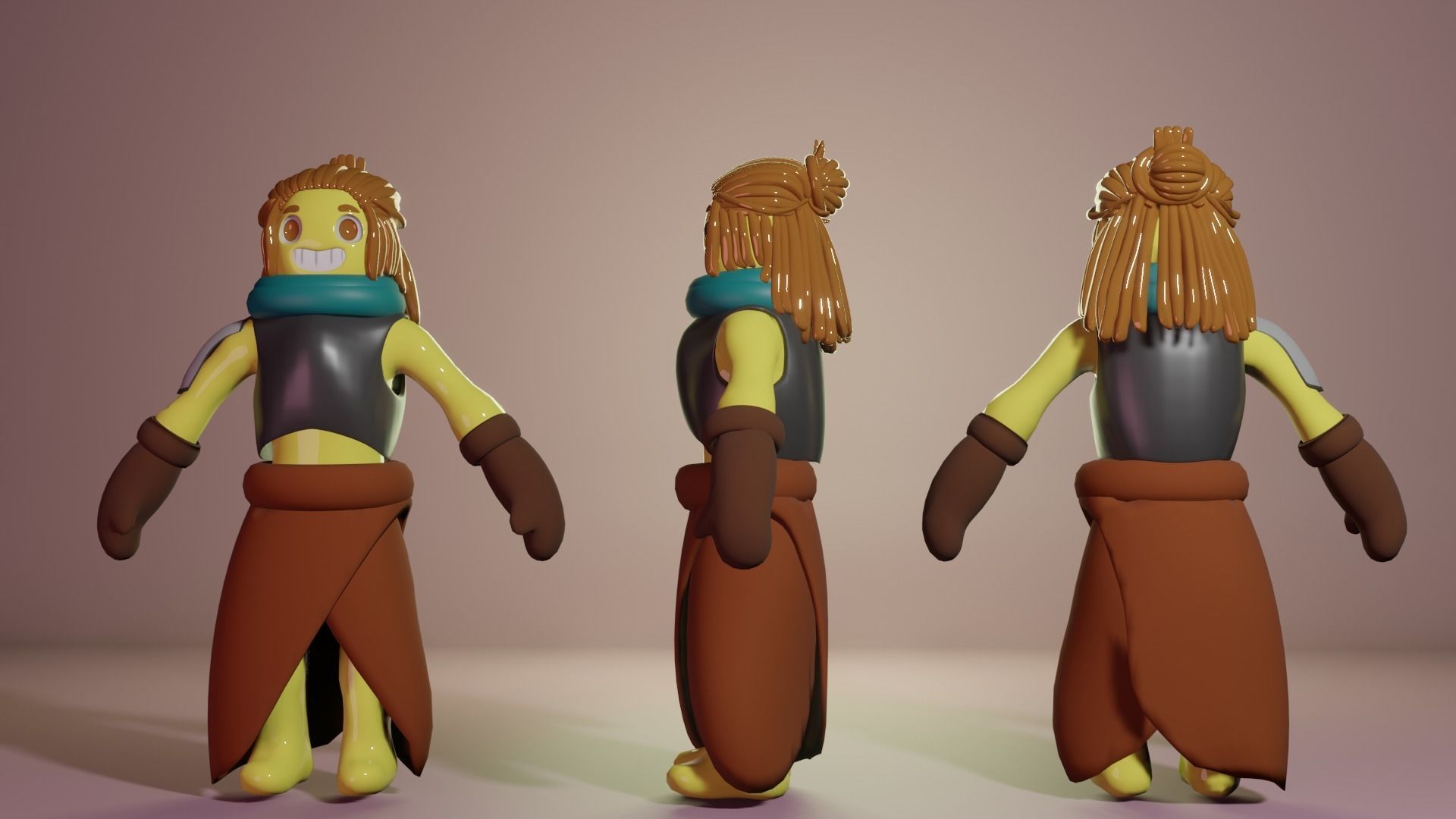 Slime Amarelo 3D model_5