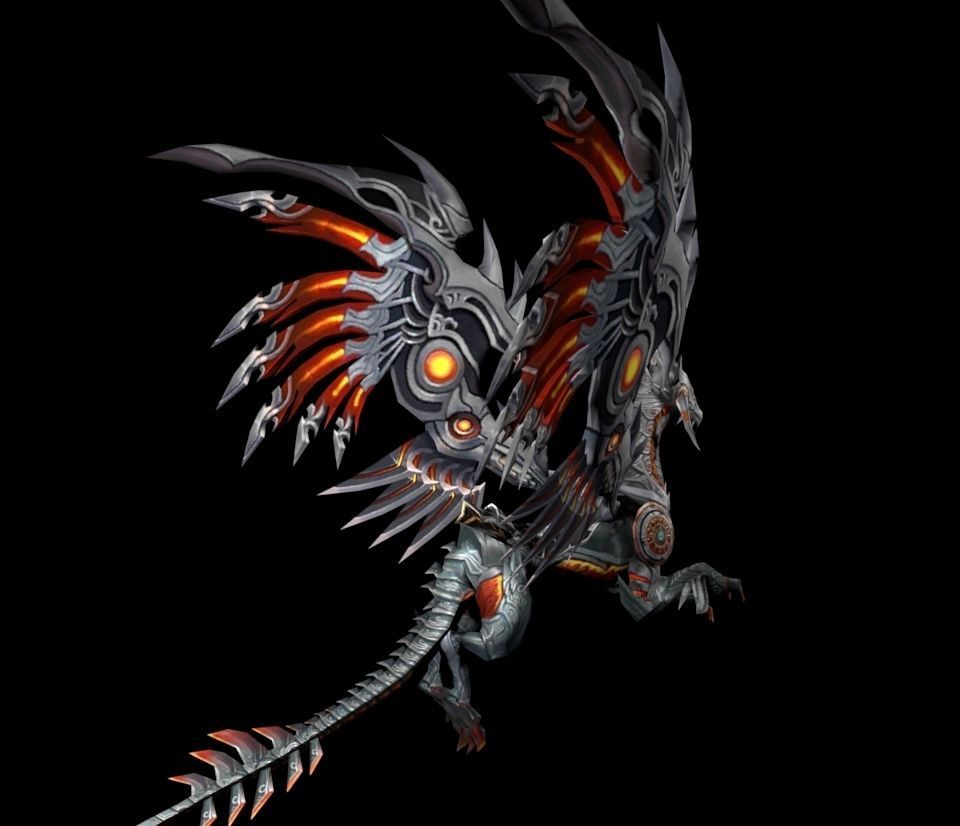 cyber dragon 3D model_3