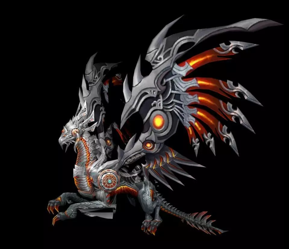 cyber dragon 3D model_0