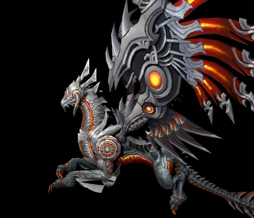 cyber dragon 3D model_2