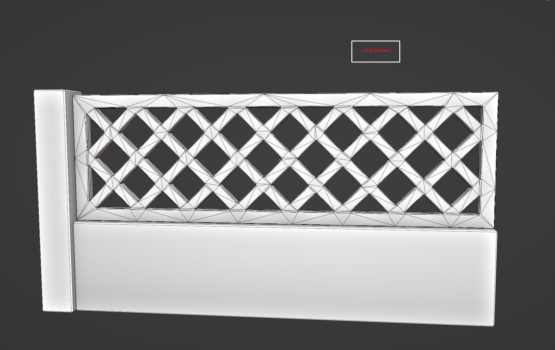 Old concrete Fence  Free low-poly 3D model_6