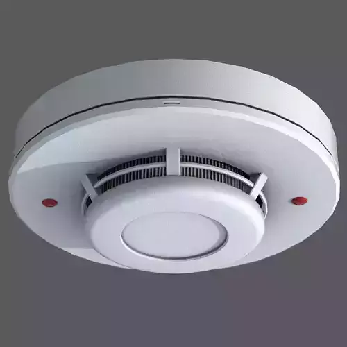 Smoke Detector Low-poly 3D model
