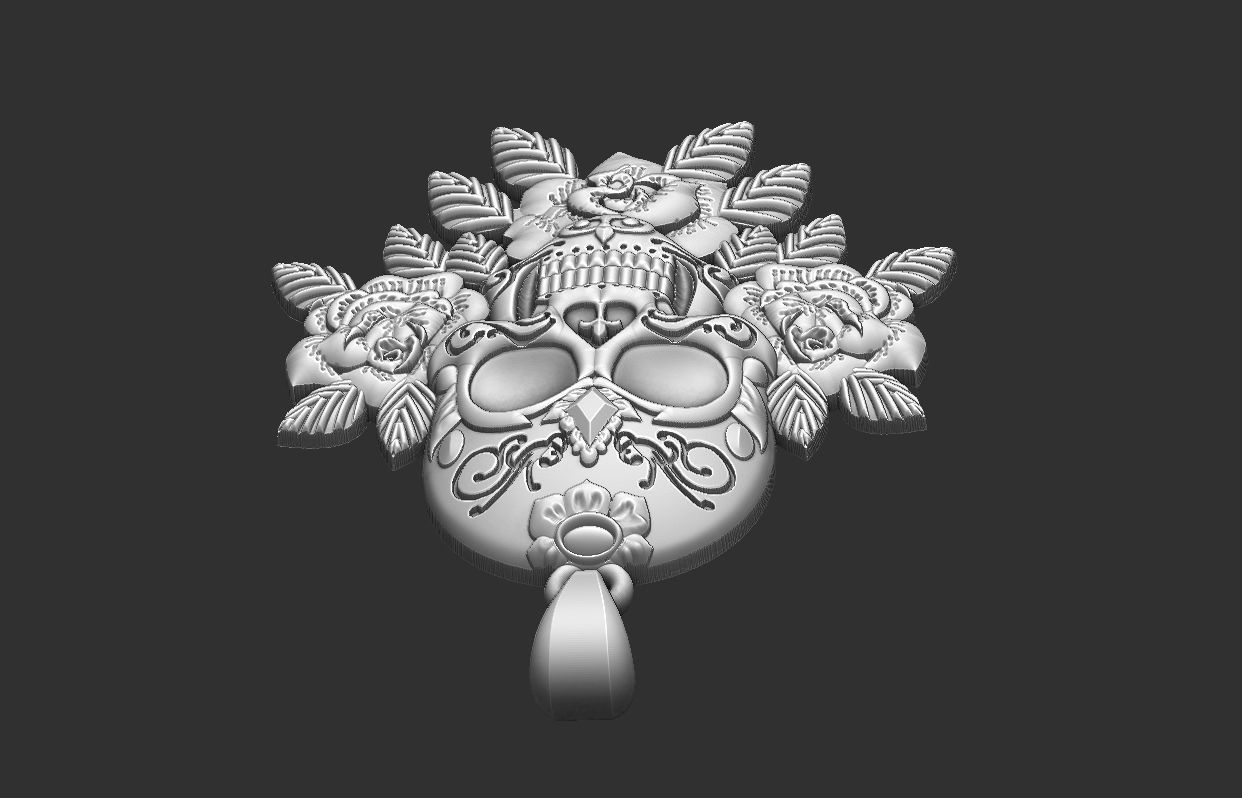 Sugar Skull  3D print model_9