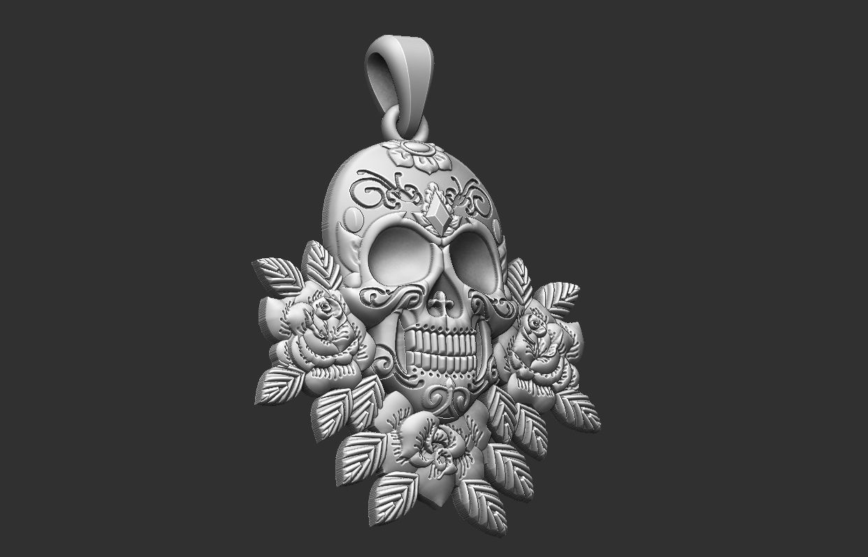 Sugar Skull  3D print model_1